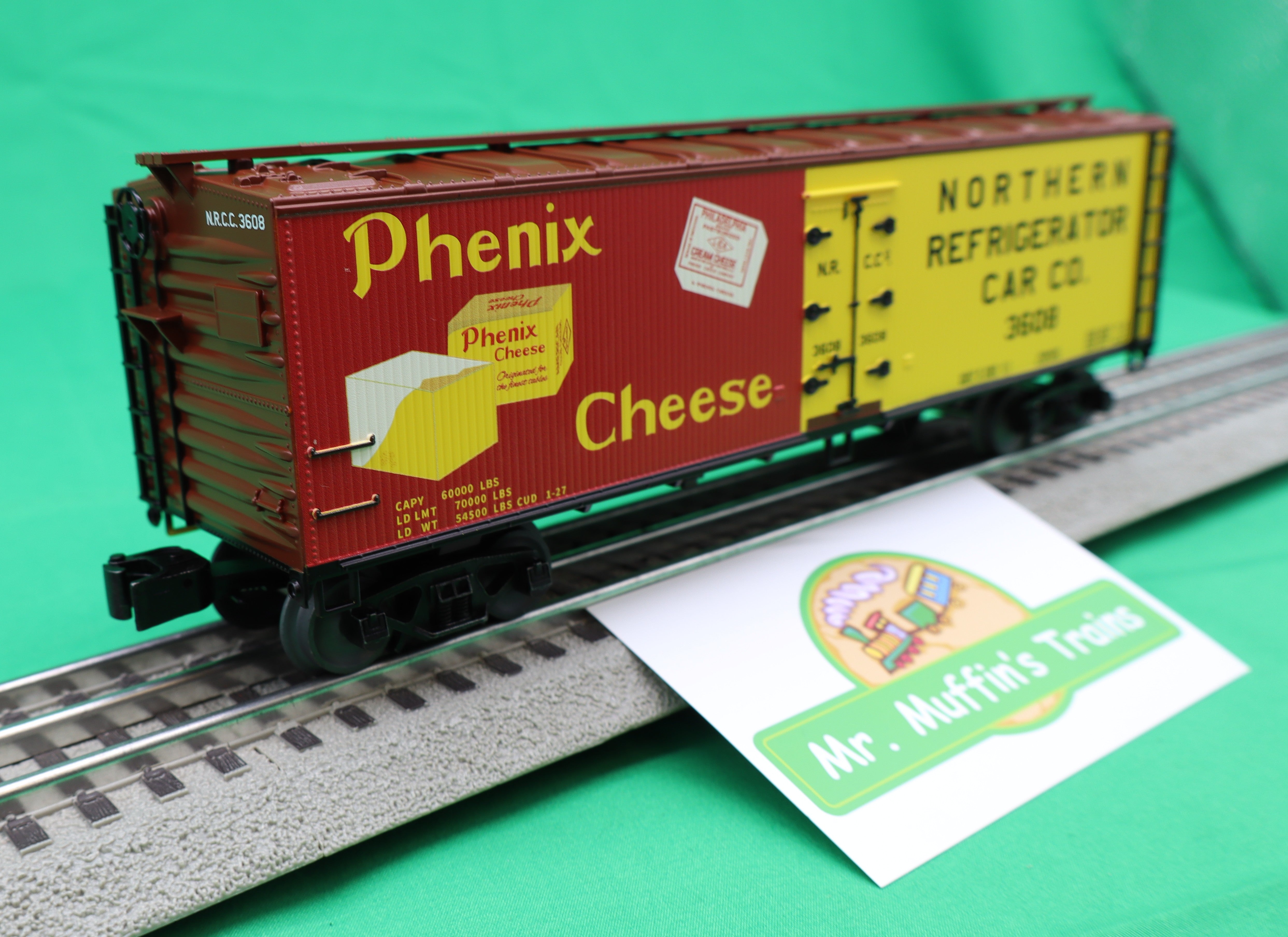 Lionel 2642042 - Woodside Reefer Car "Phoenix Cheese" #3608