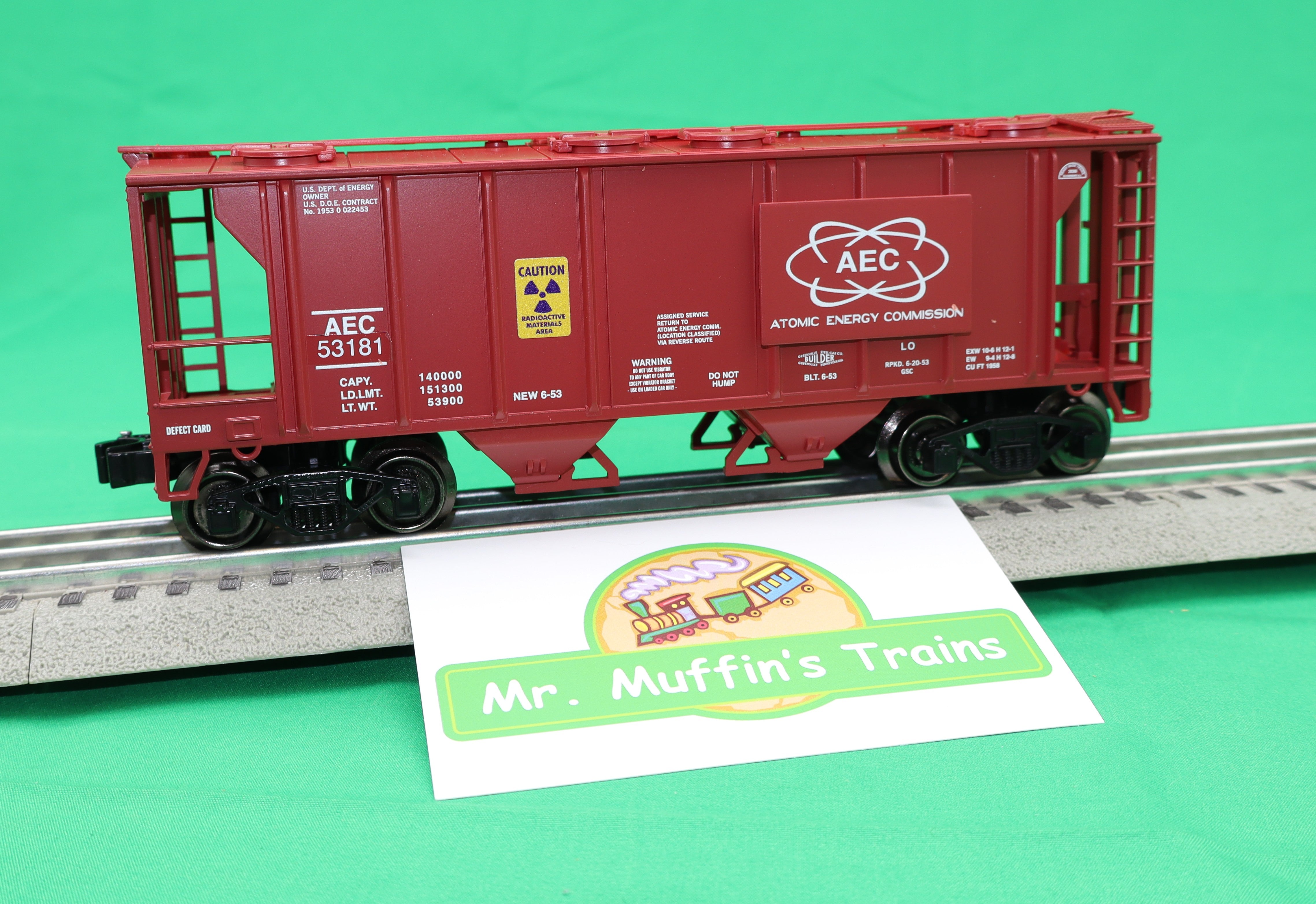 Ready Made Trains RMT-86309 - 2-Bay Covered Hopper Car "Atomic Energy" (AEC)