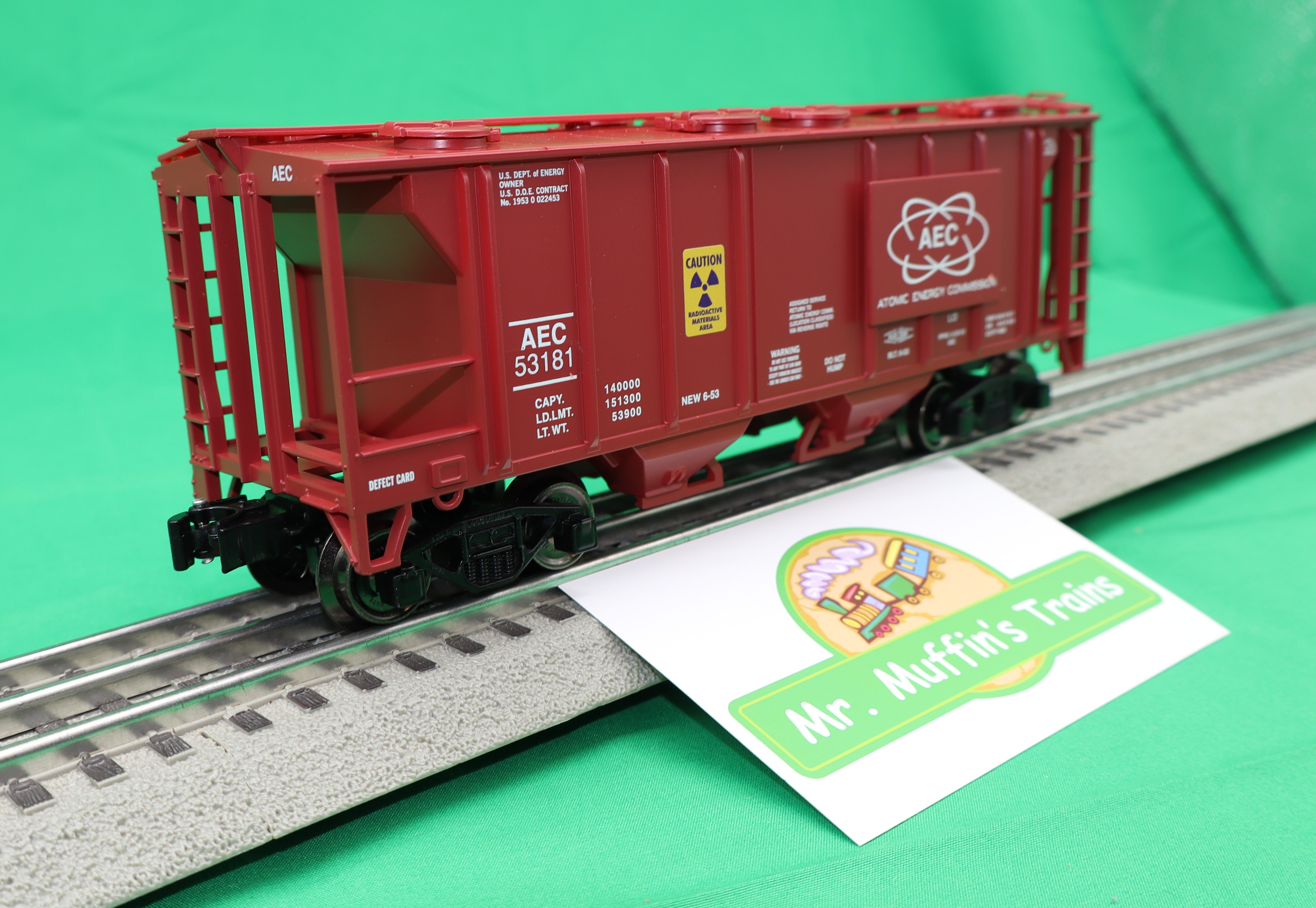 Ready Made Trains RMT-86309 - 2-Bay Covered Hopper Car "Atomic Energy" (AEC)