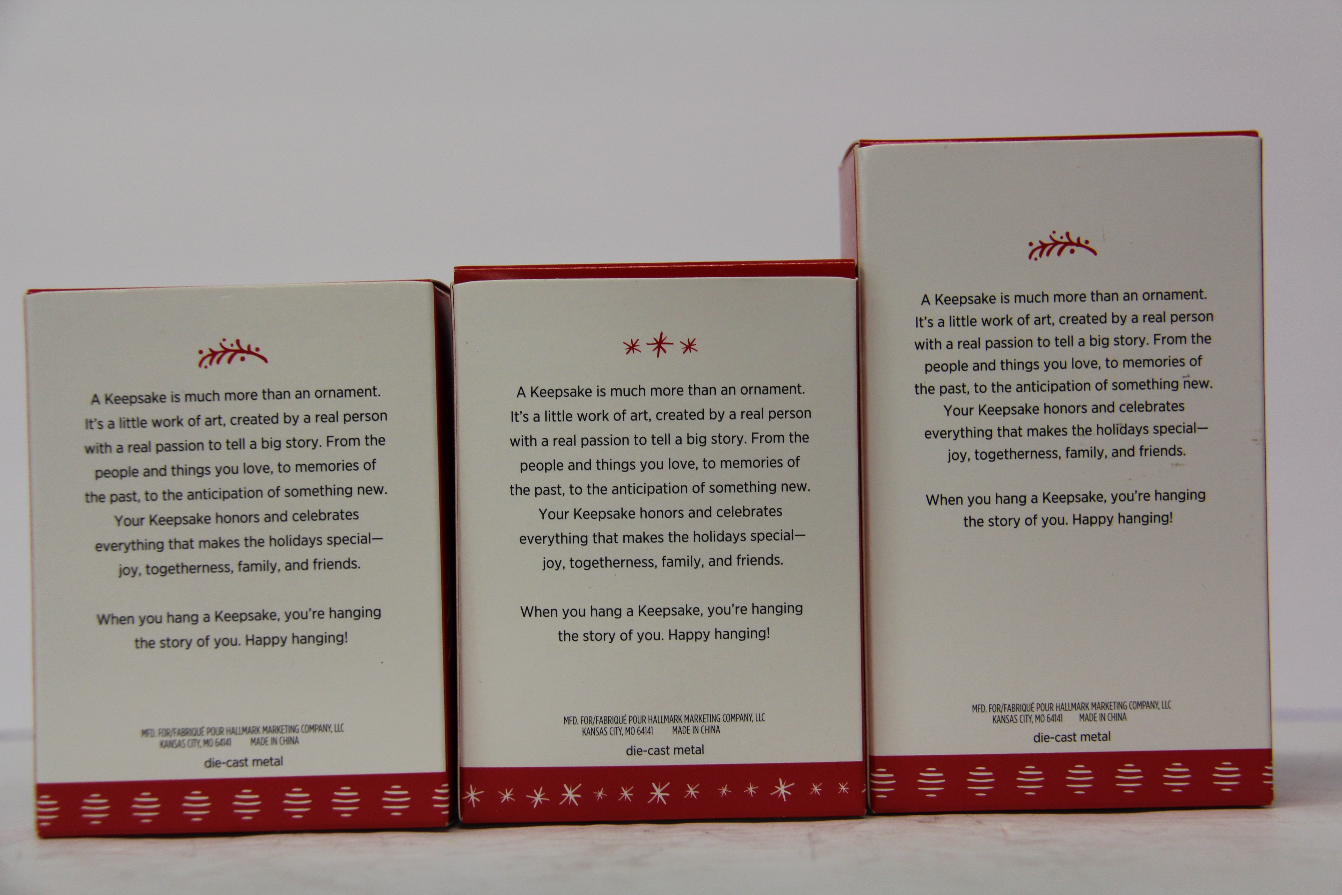 Hallmark Keepsake Set of 6 Various Ornament Lot #1-Second hand-M6810
