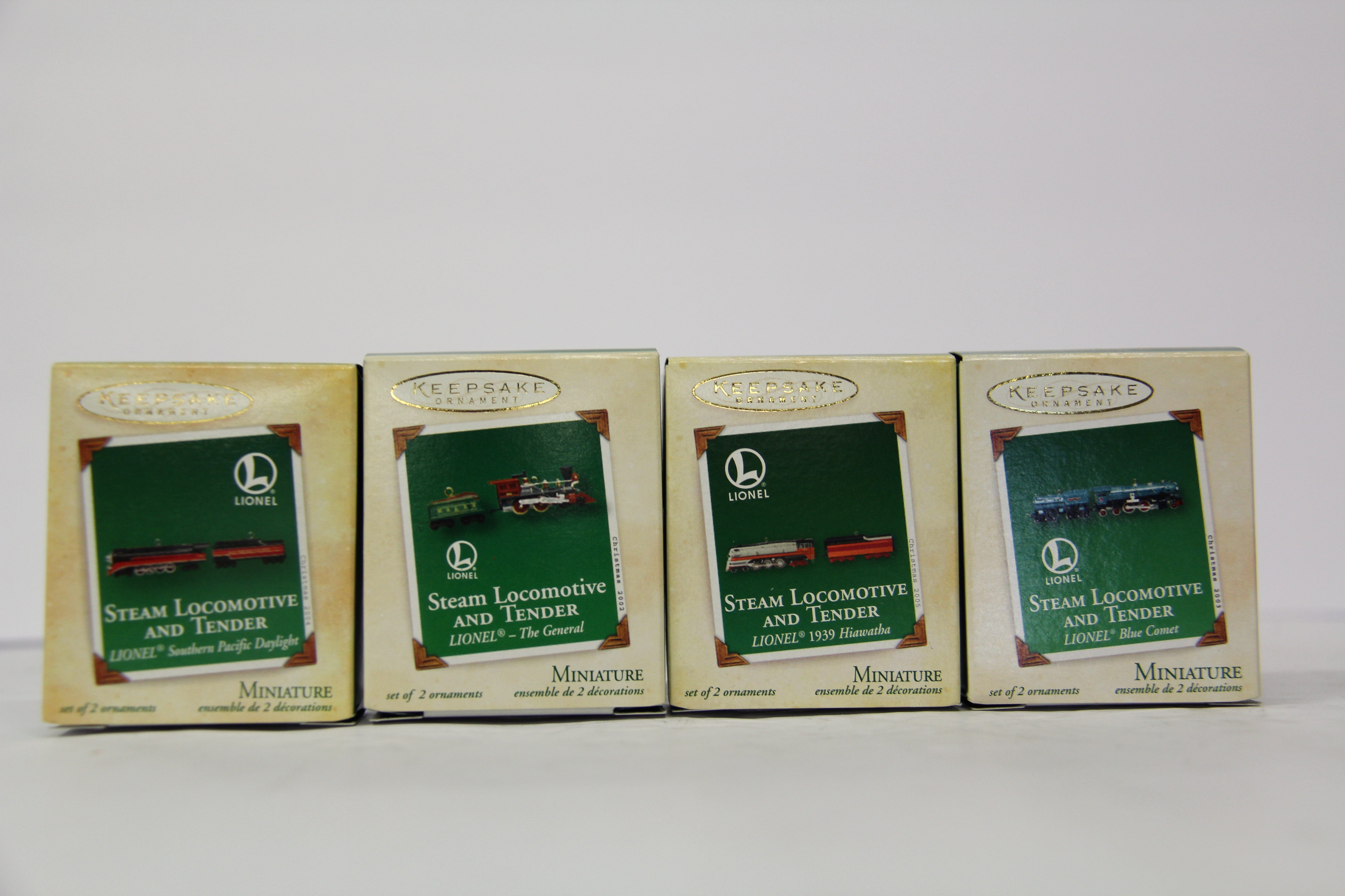 Hallmark Keepsake Set of 4 Various Steam Ornament Lot #2-Second hand-M6811