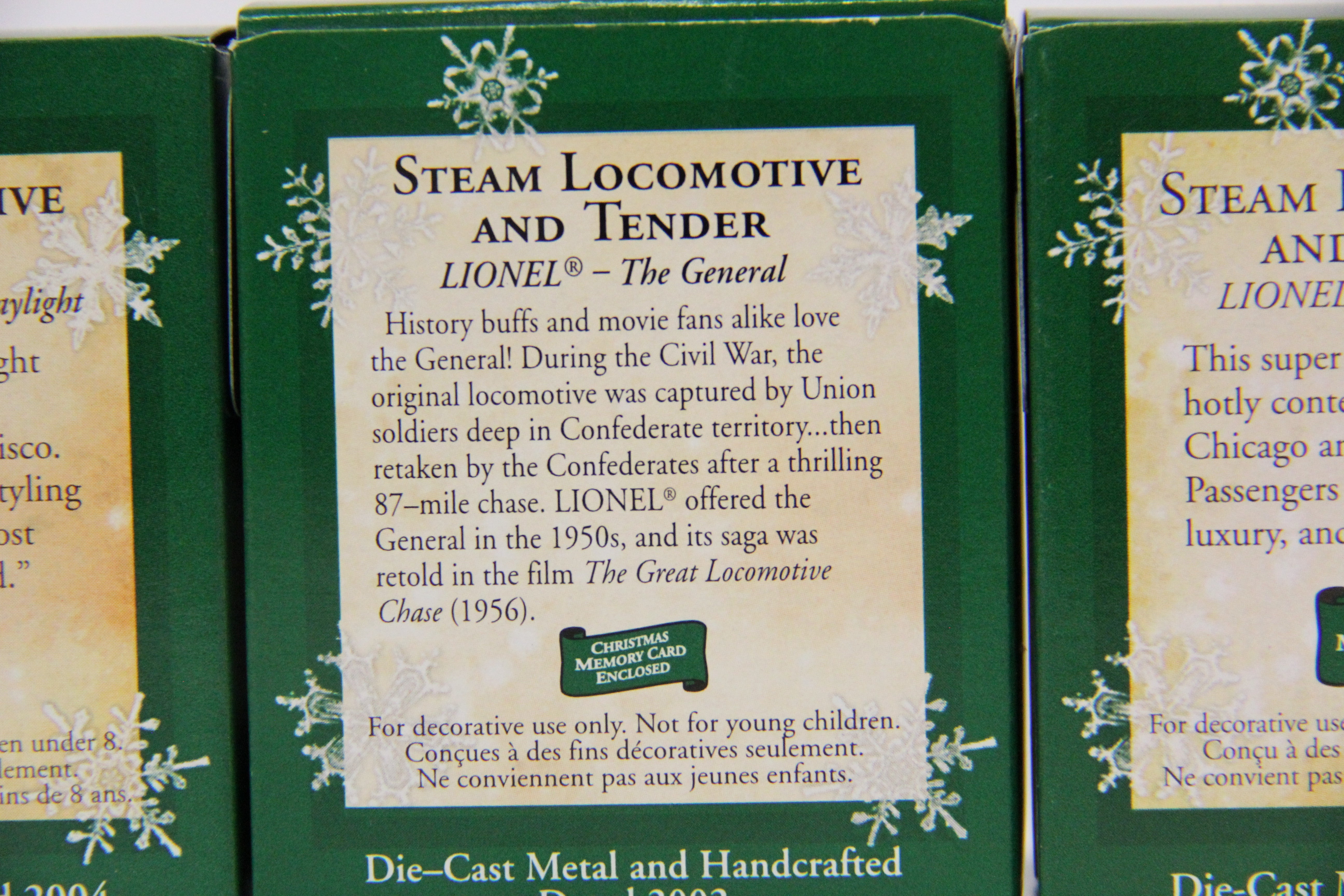Hallmark Keepsake Set of 4 Various Steam Ornament Lot #2-Second hand-M6811