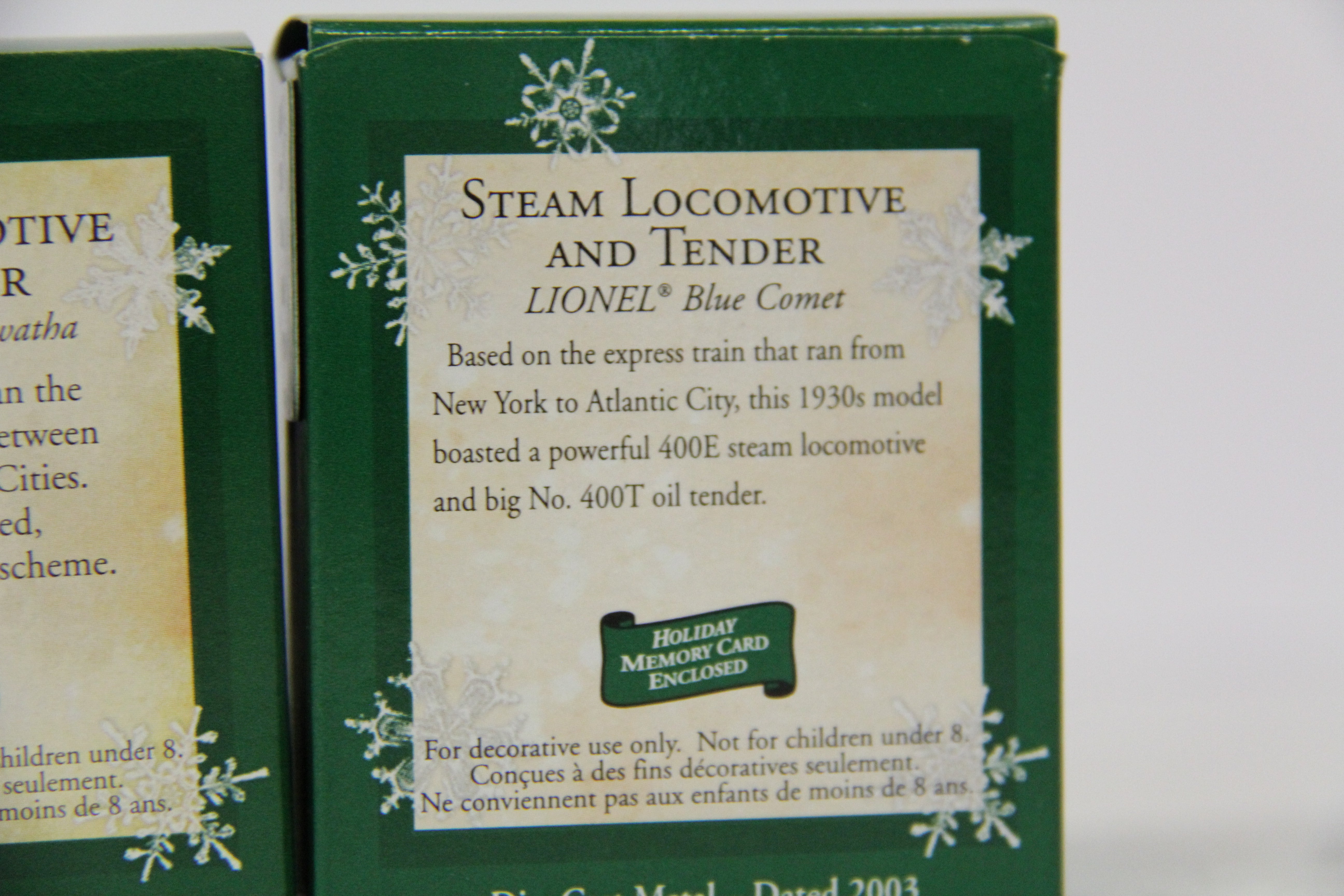 Hallmark Keepsake Set of 4 Various Steam Ornament Lot #2-Second hand-M6811