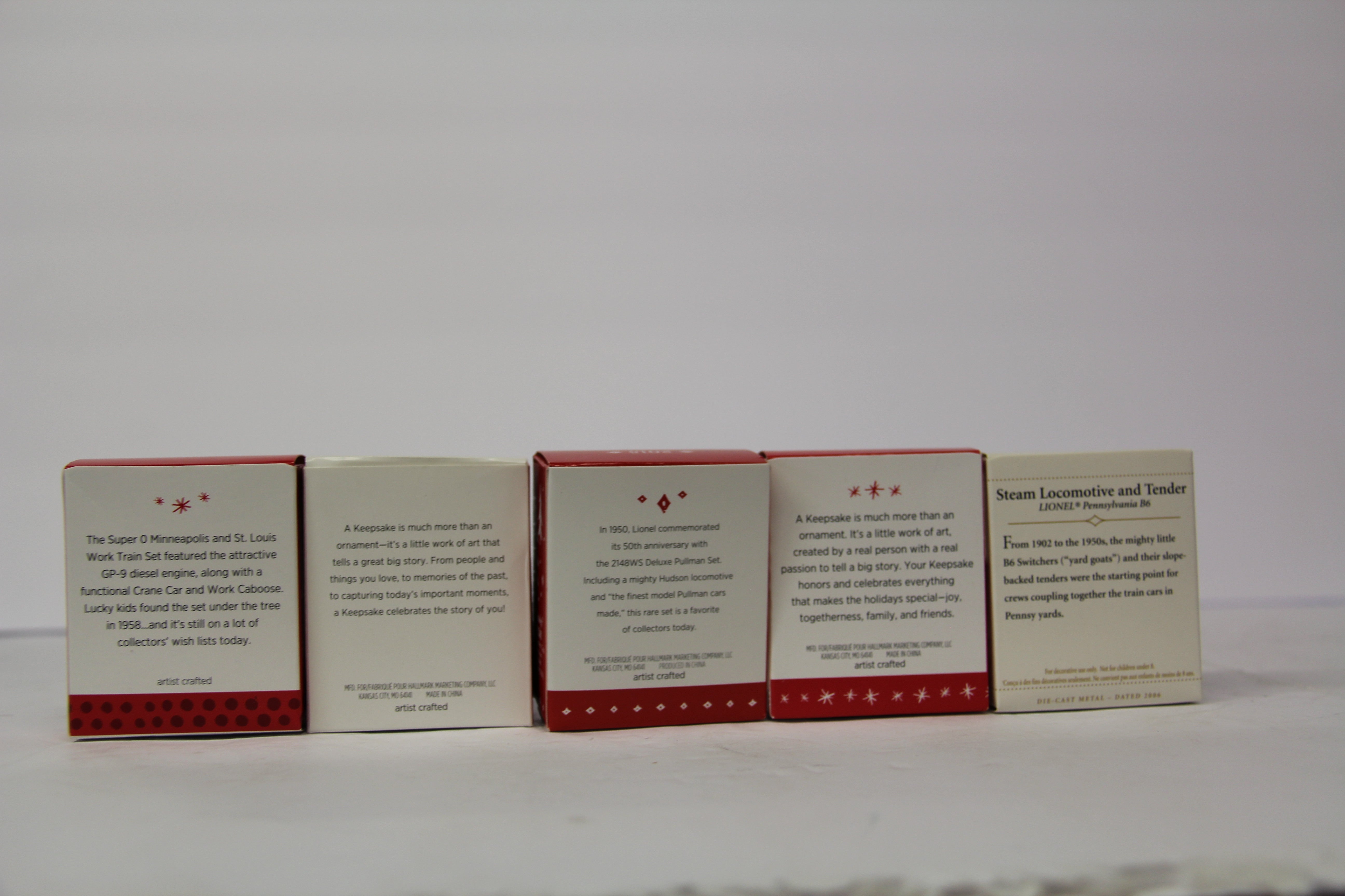 Hallmark Keepsake Set of 5 Various Mini Ornament Lot #4-Second hand-M6813