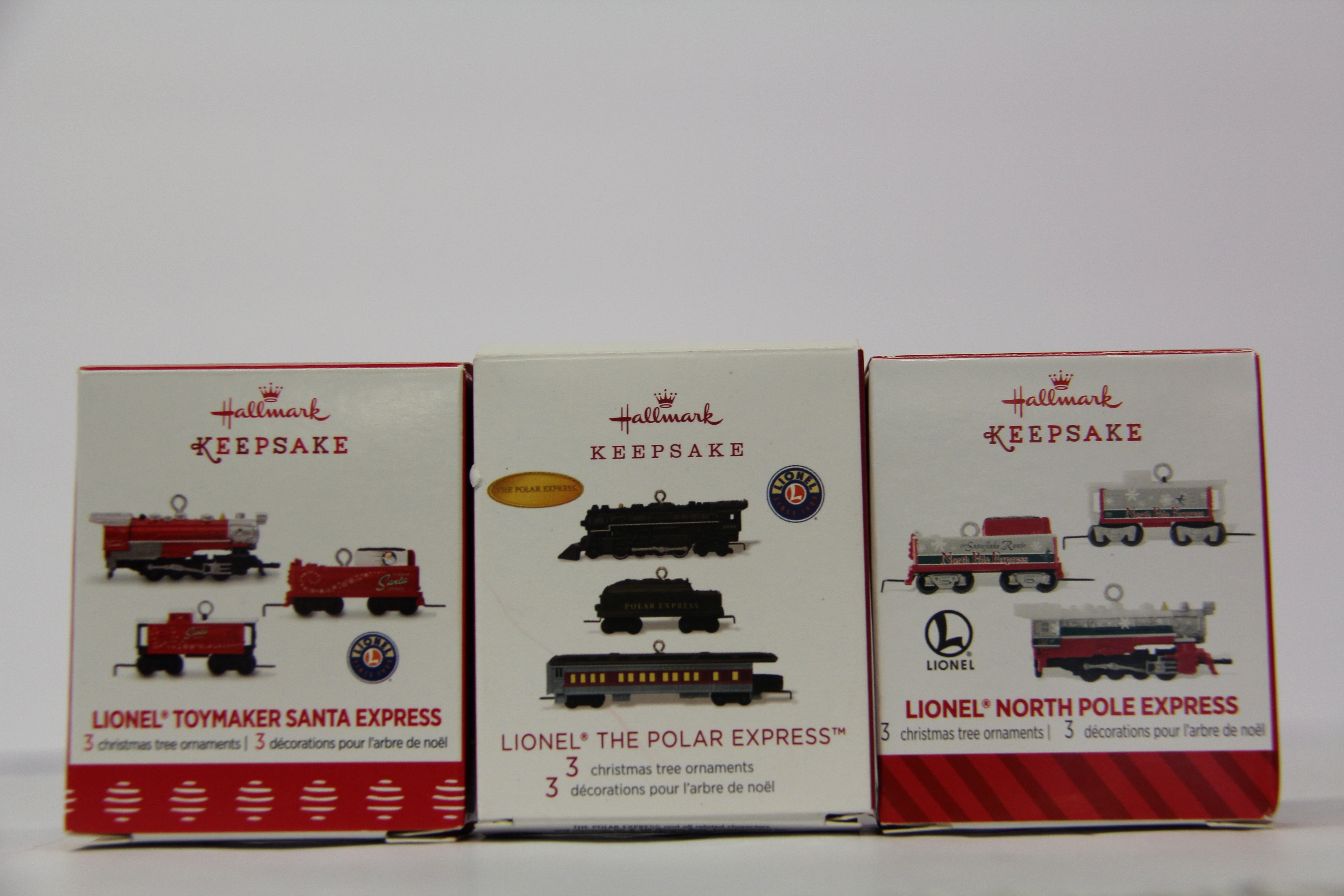 Hallmark Keepsake Set of 3 Various  Mini Ornament Lot #5-Second hand-M6814