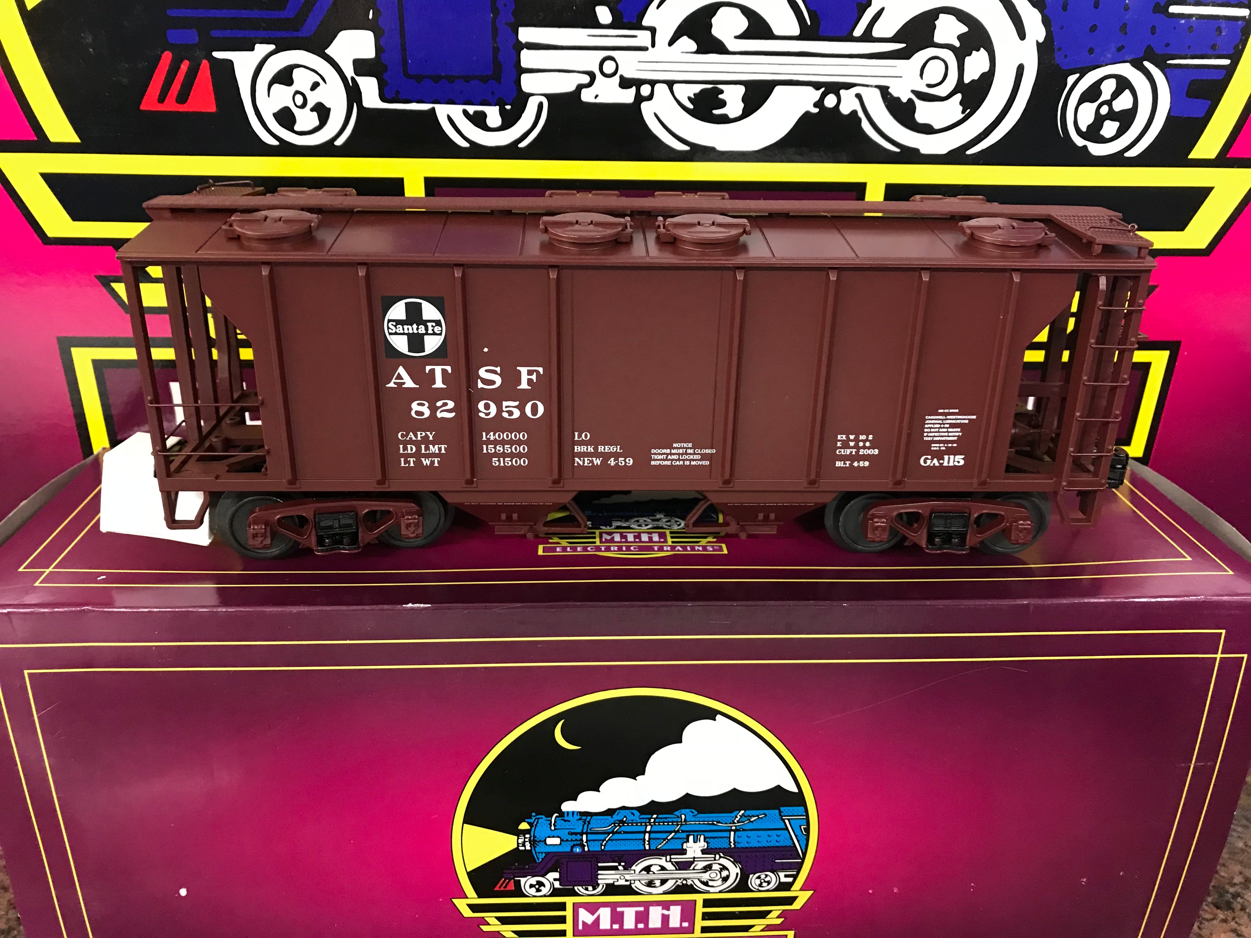 MTH 20-97323 Santa Fe Ps-2 Hopper Car-Second hand-M5389