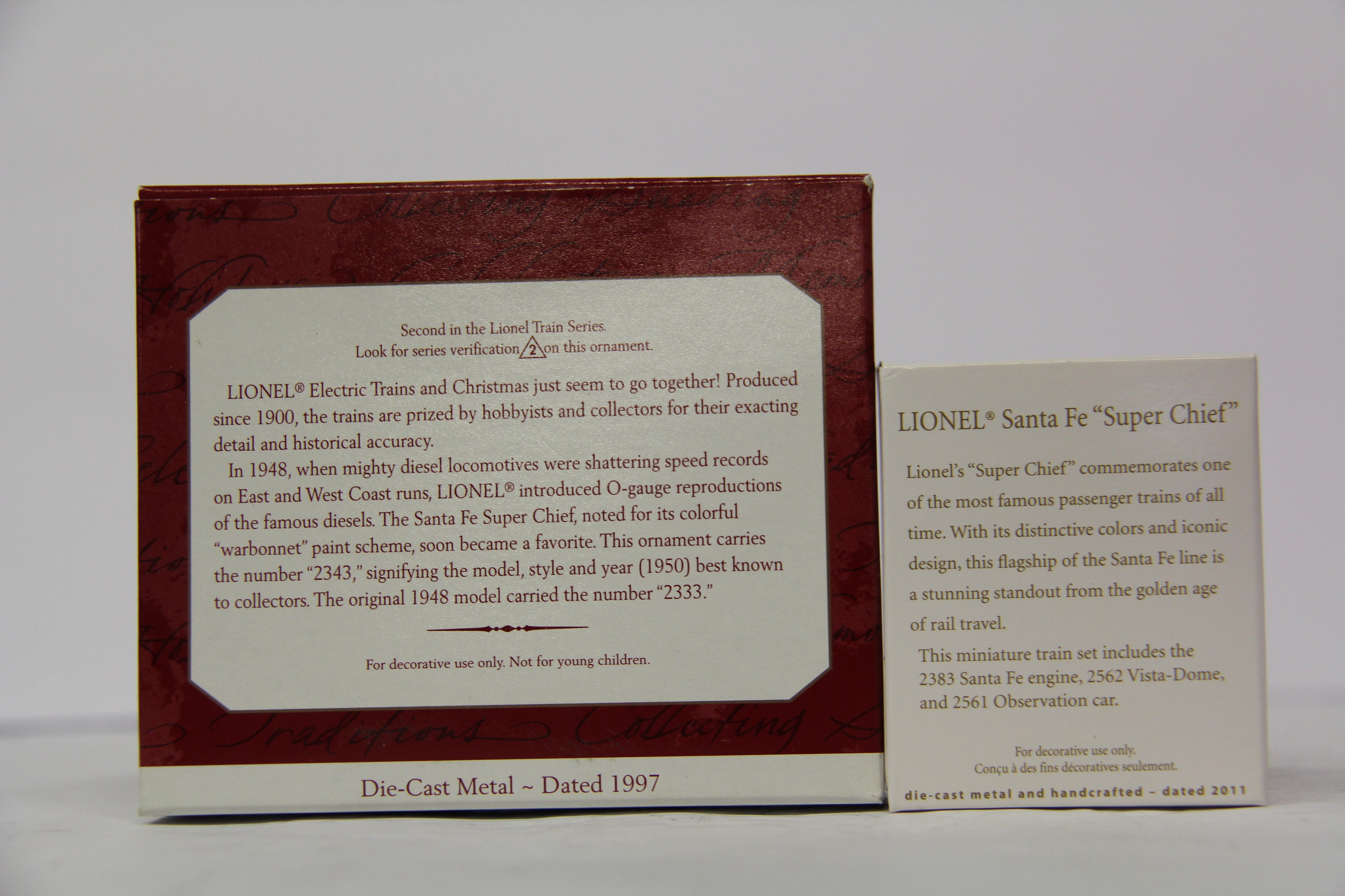Hallmark Keepsake Santa Fe Regular and Mini Ornaments-Second hand-M6817