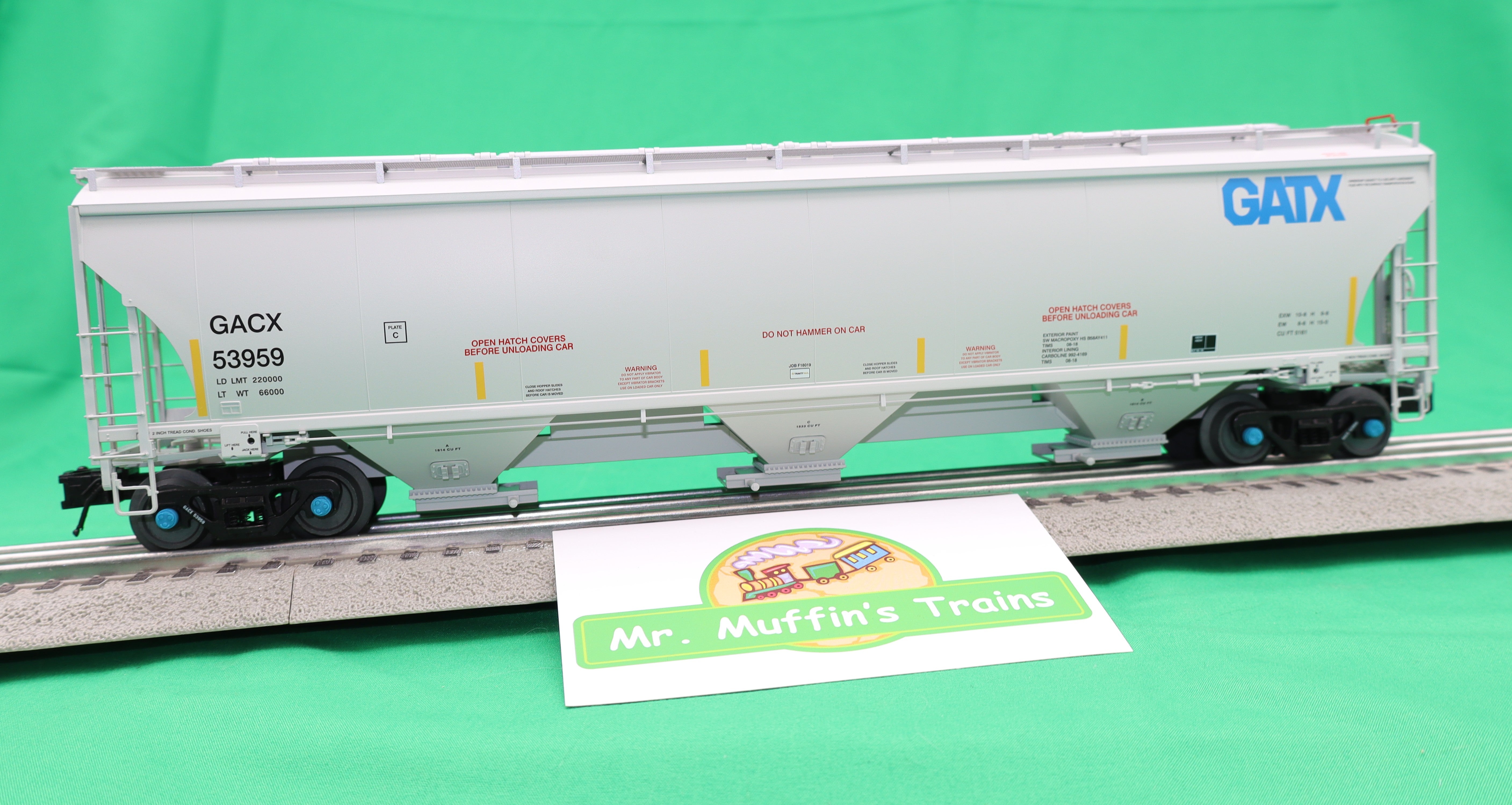 Atlas O 3001922 - Master - Trinity 5161 Covered Hopper Car "GACX" (GATX Blue Logo)