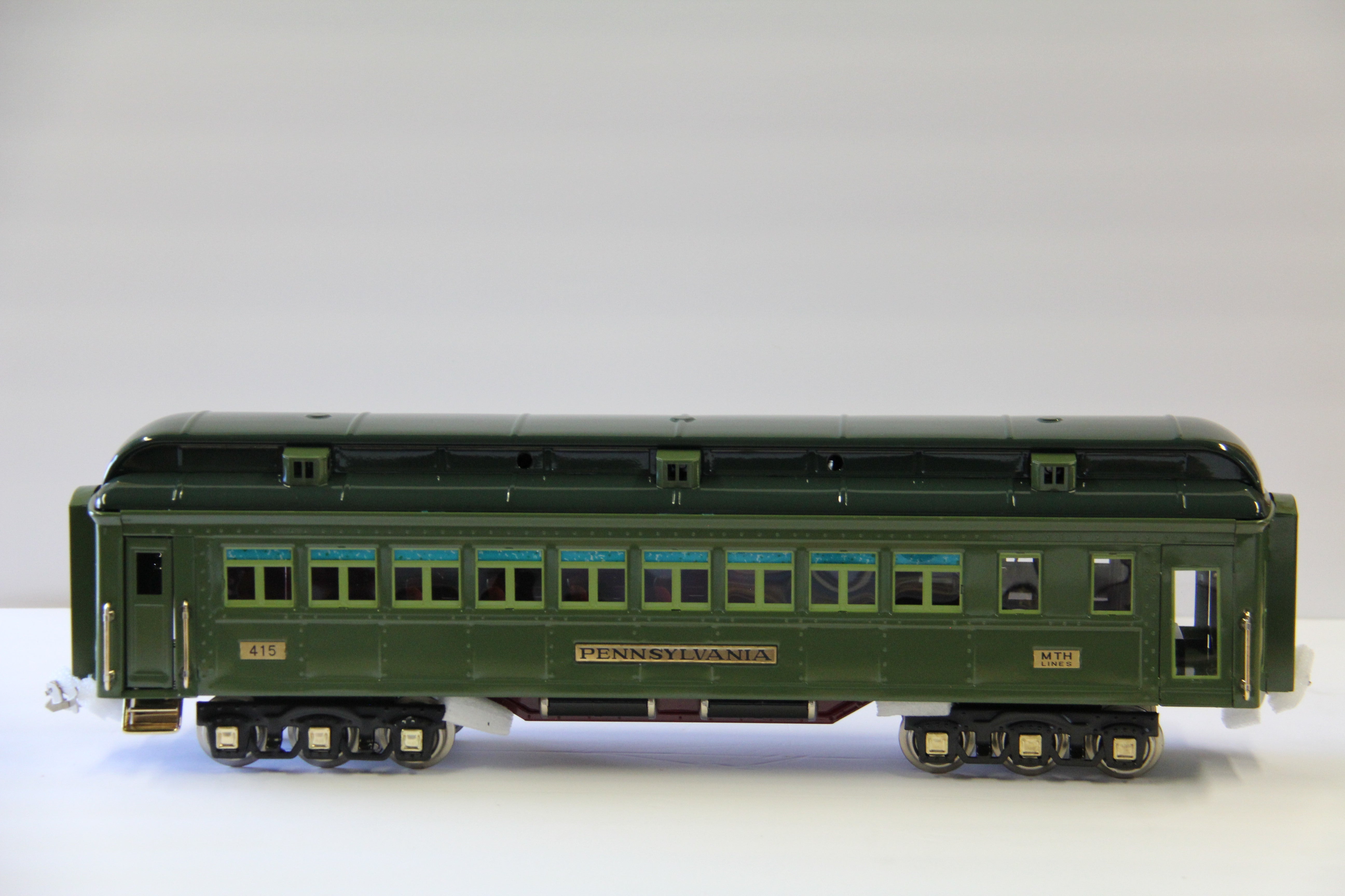 MTH 10-5033 Tinplate Traditions Standard Gauge Solarium State Car-Two Tone Green-Second hand-M1467B