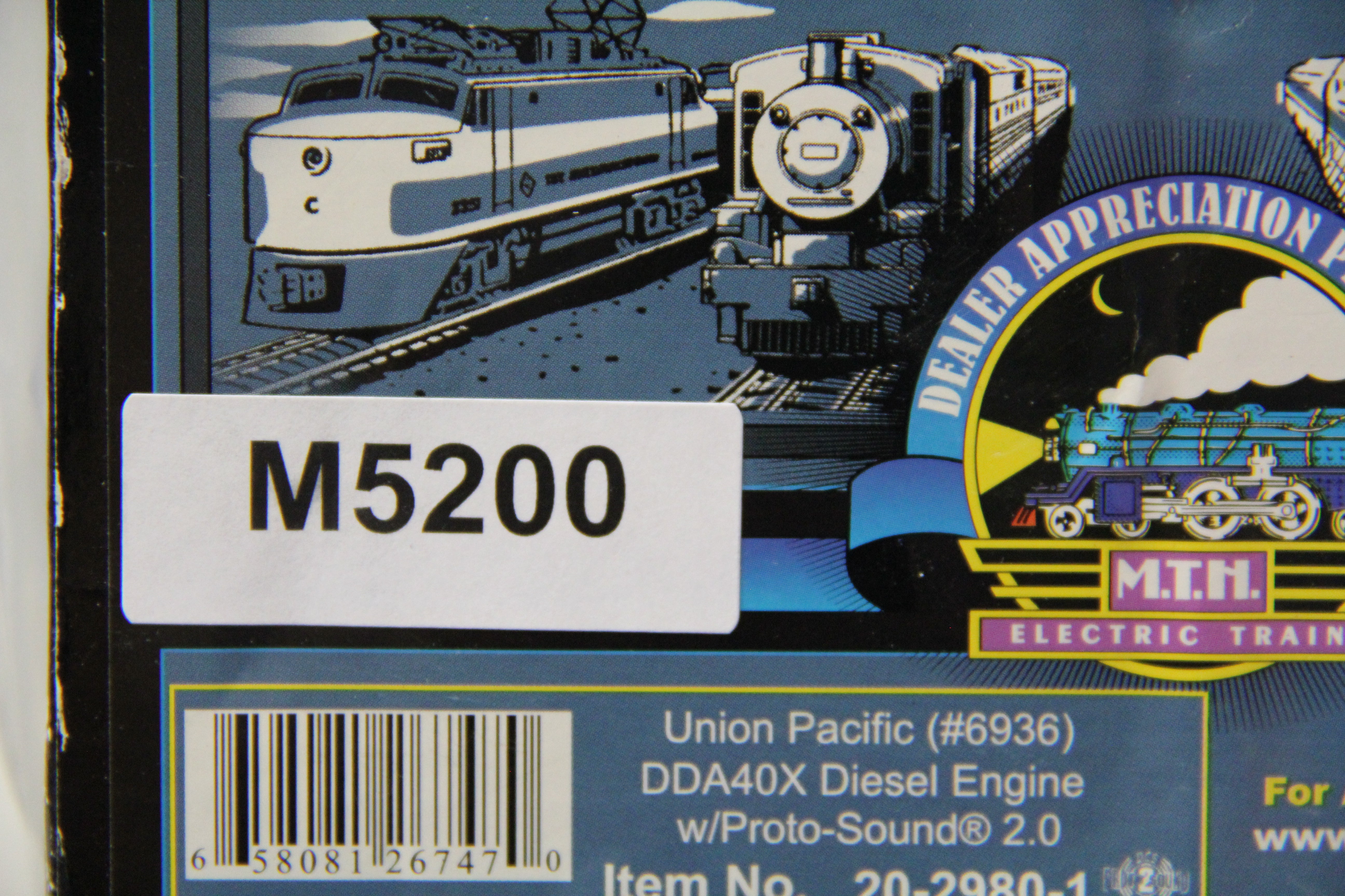 MTH 20-2980-1 Union Pacific #6936 DDA40X Diesel Engine-Second hand-M5200