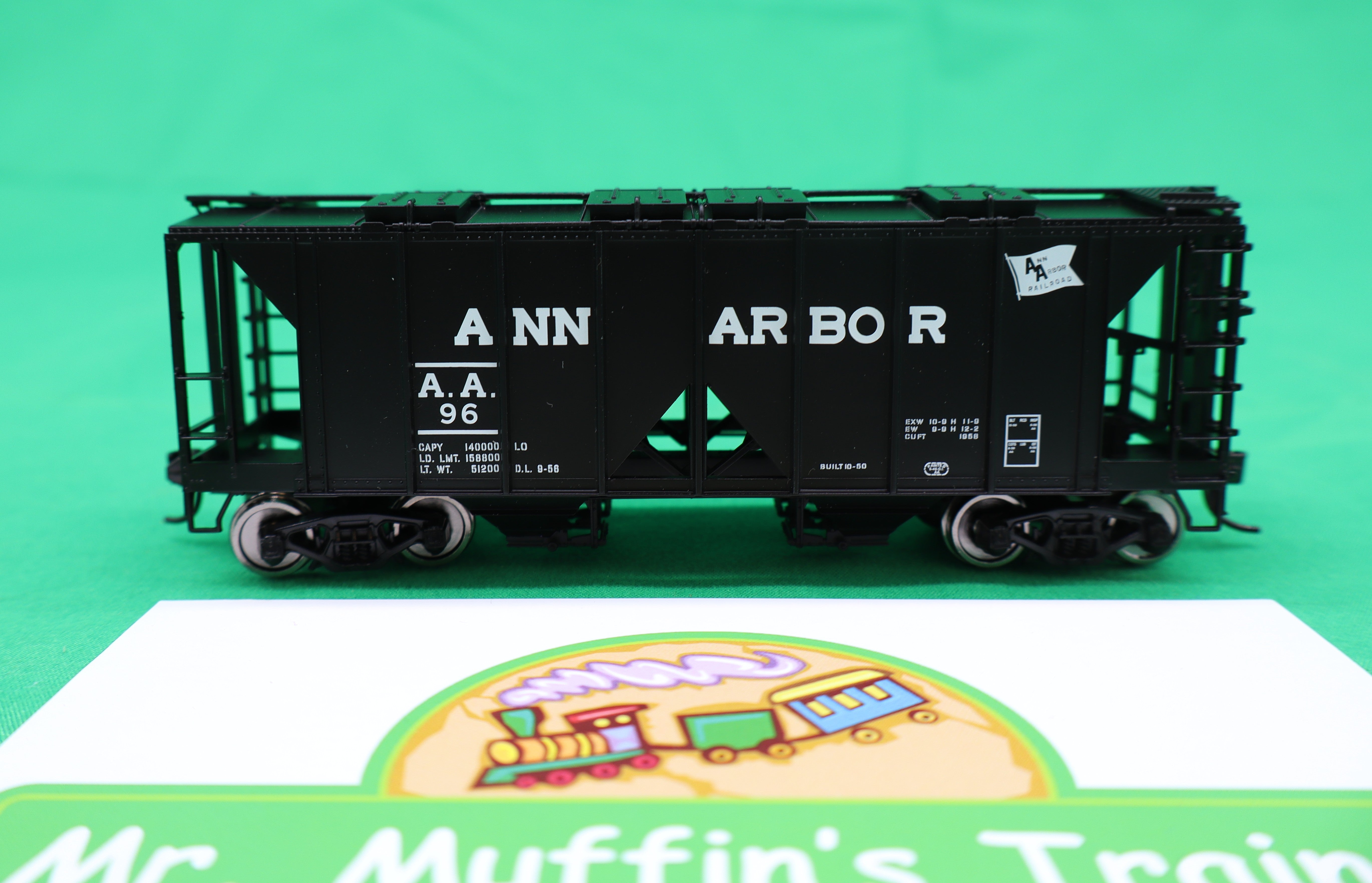 Walthers HO 910-49702 - Mainline - ACF 1958 Cu Ft Covered Hopper Car "Ann Arbor" #96