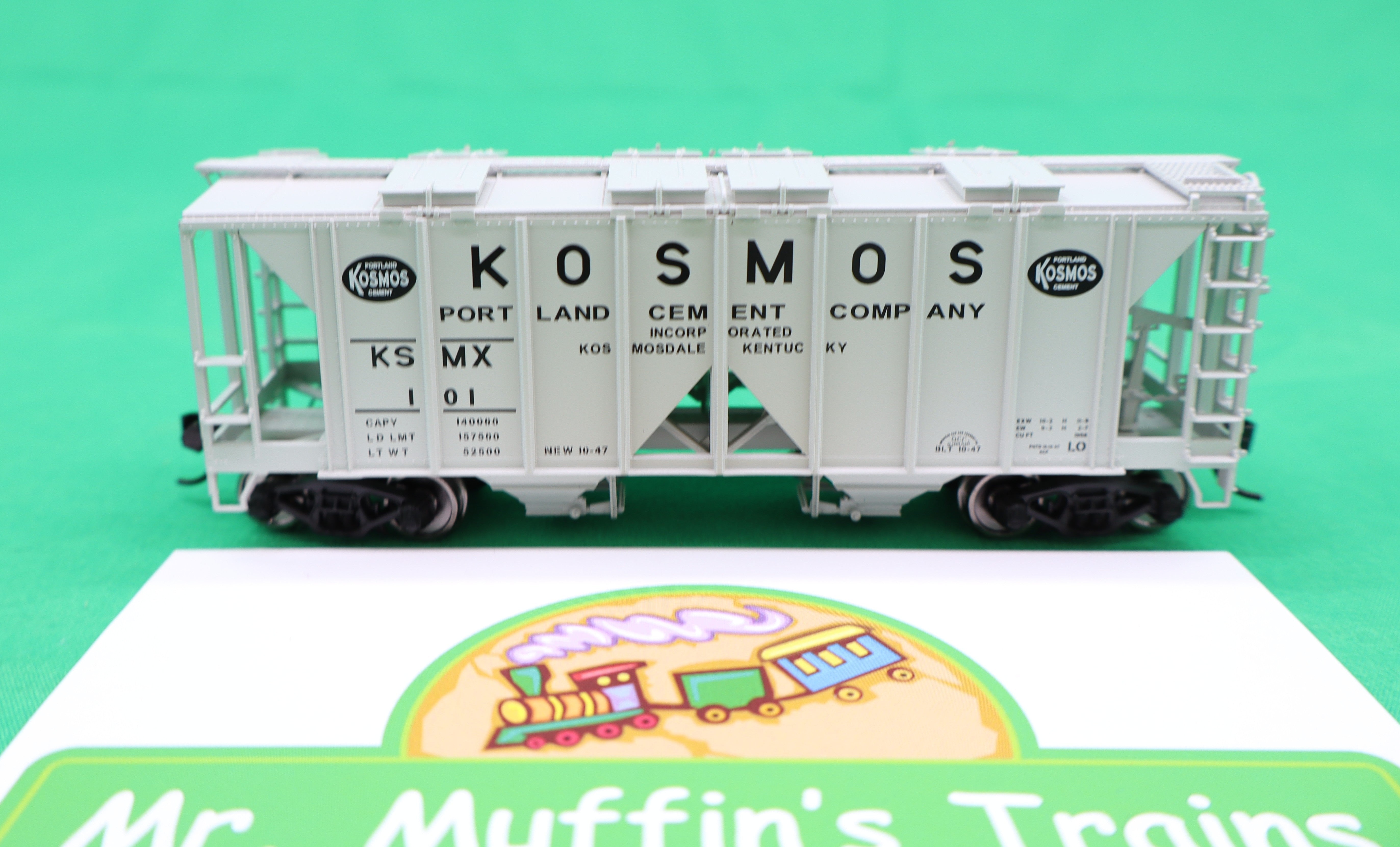 Walthers HO 910-49720 - Mainline - ACF 1958 Cu Ft Covered Hopper Car "Kosmos Cement" #KSMX 101