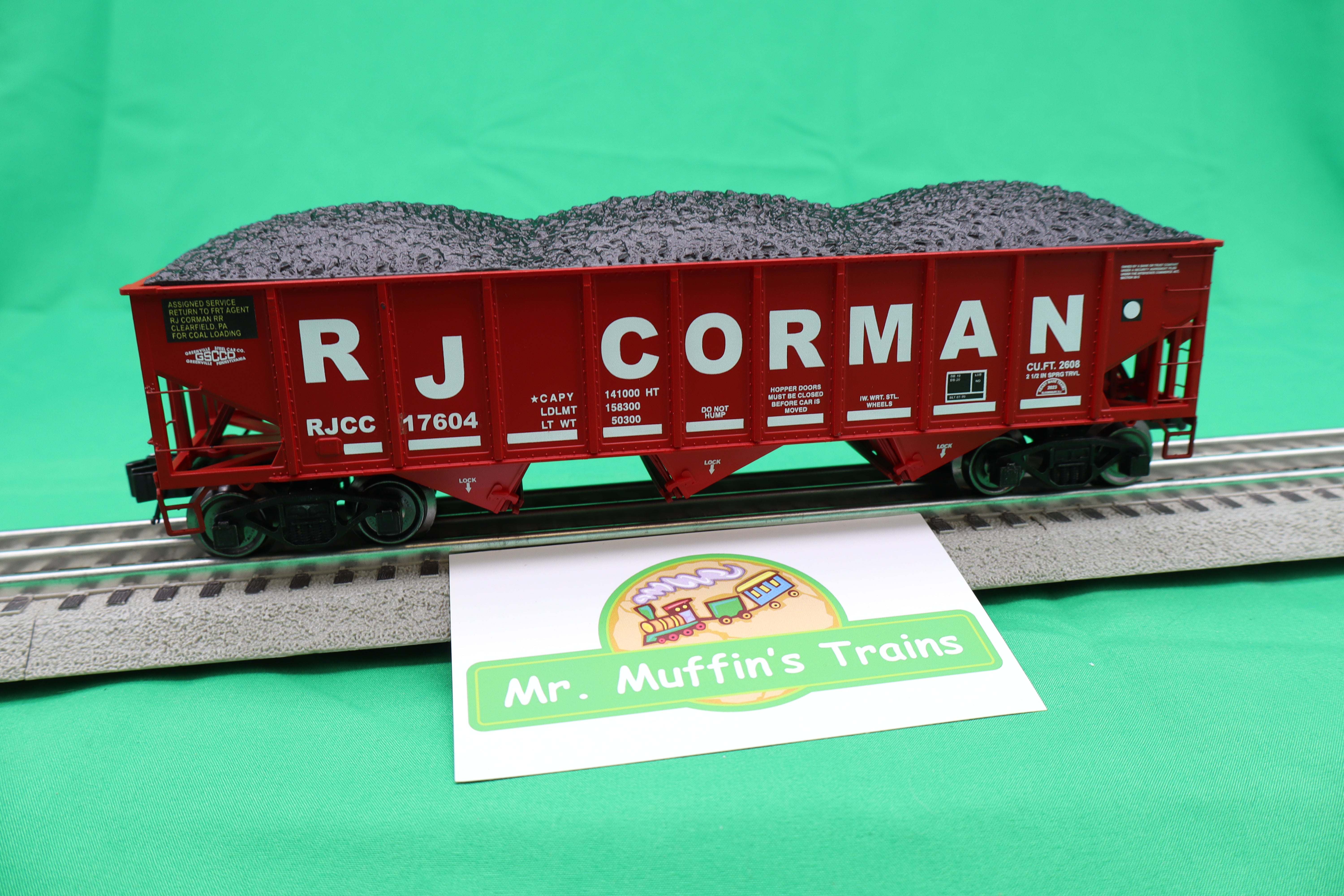 Ready Made Trains RMT-66299-21 - 3-Bay Covered Hopper Car "RJ Corman"