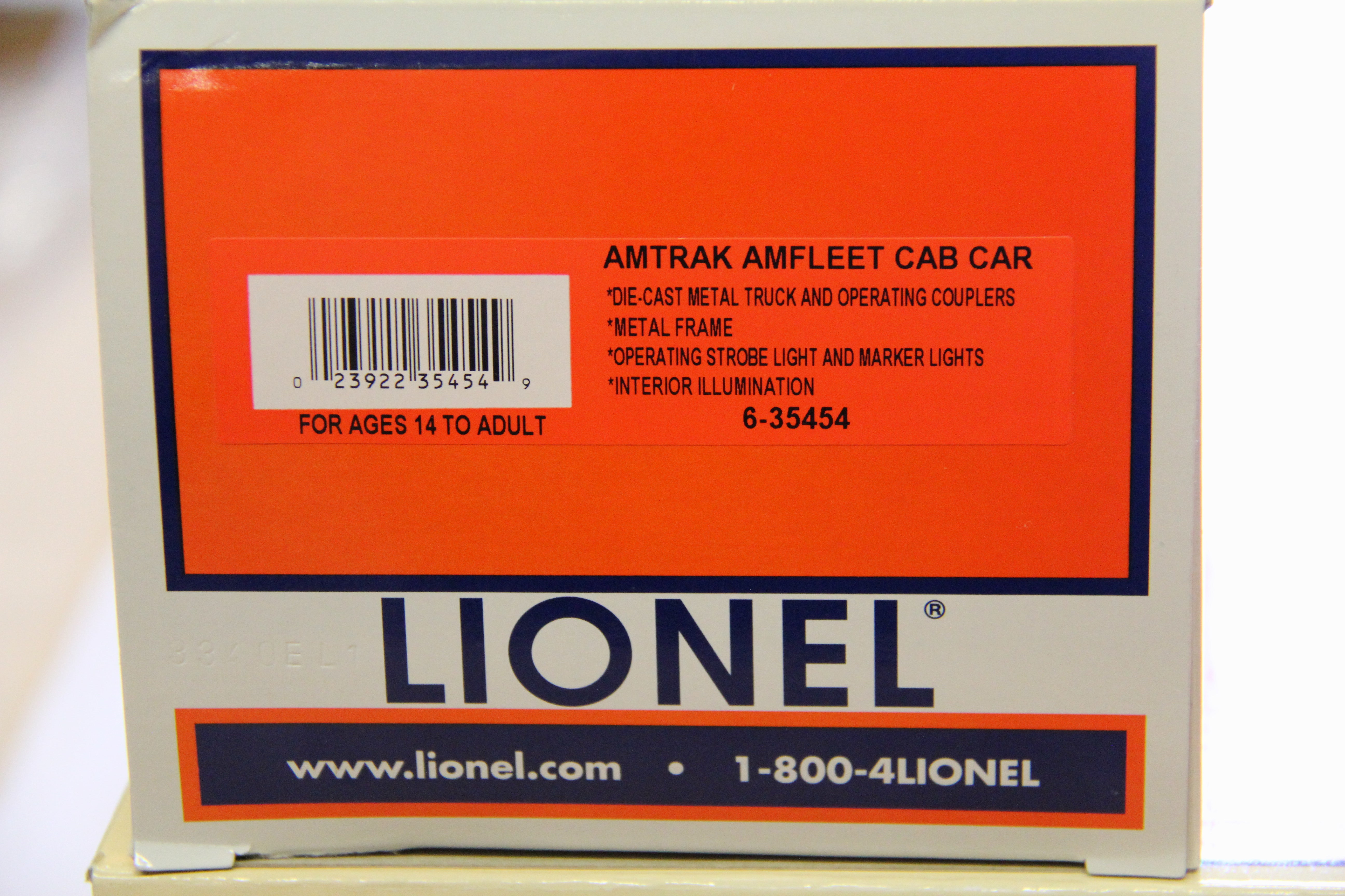 Lionel 6-35433 Amtrak Amfleet Phase IV B Passenger Car Add-on 2 Pack & Lionel 6-35454 Cab Car-Second hand-M6826