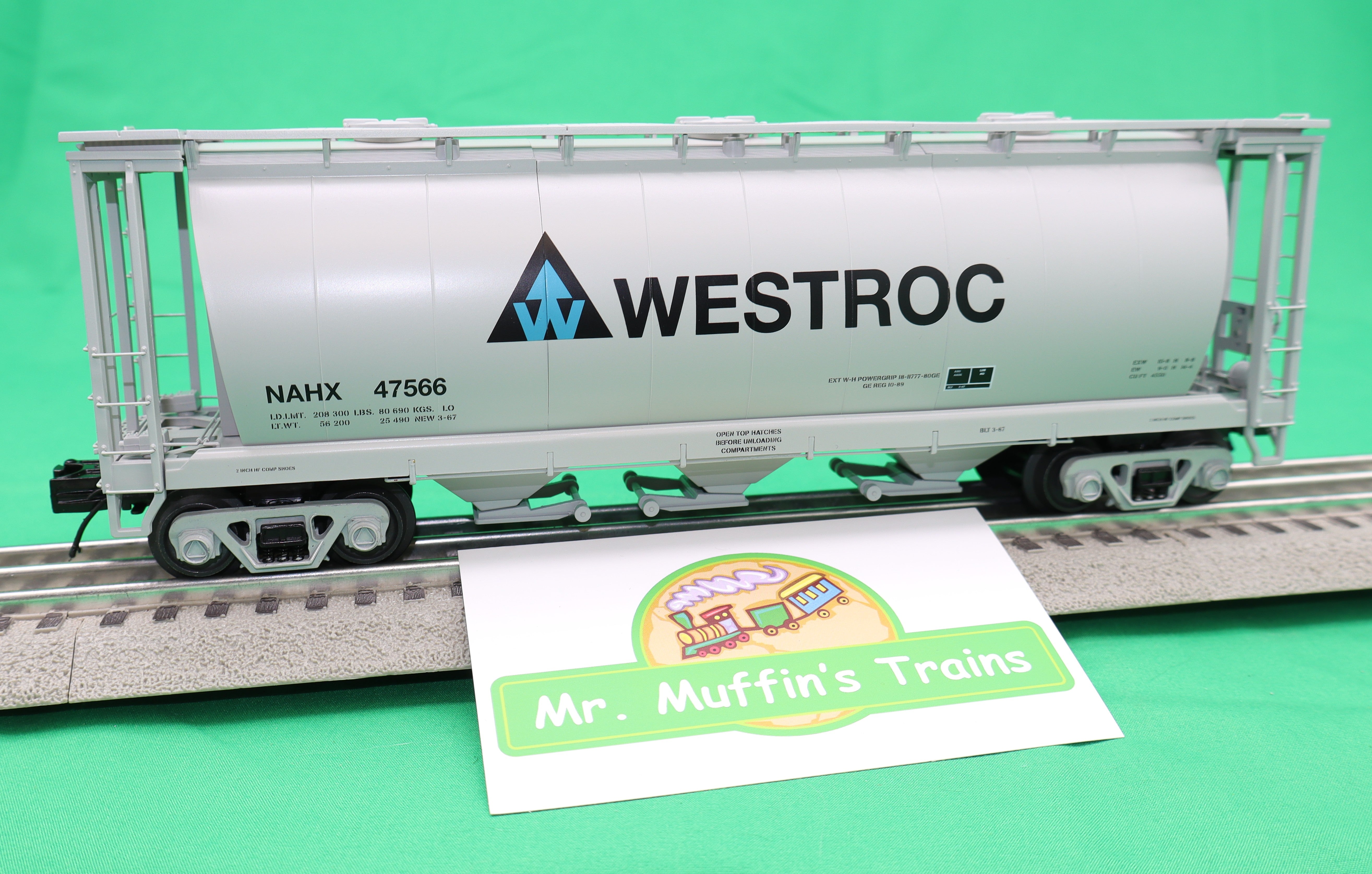 MTH 20-96872 - Premier - 3-Bay Cylindrical Hopper Car "Westroc"