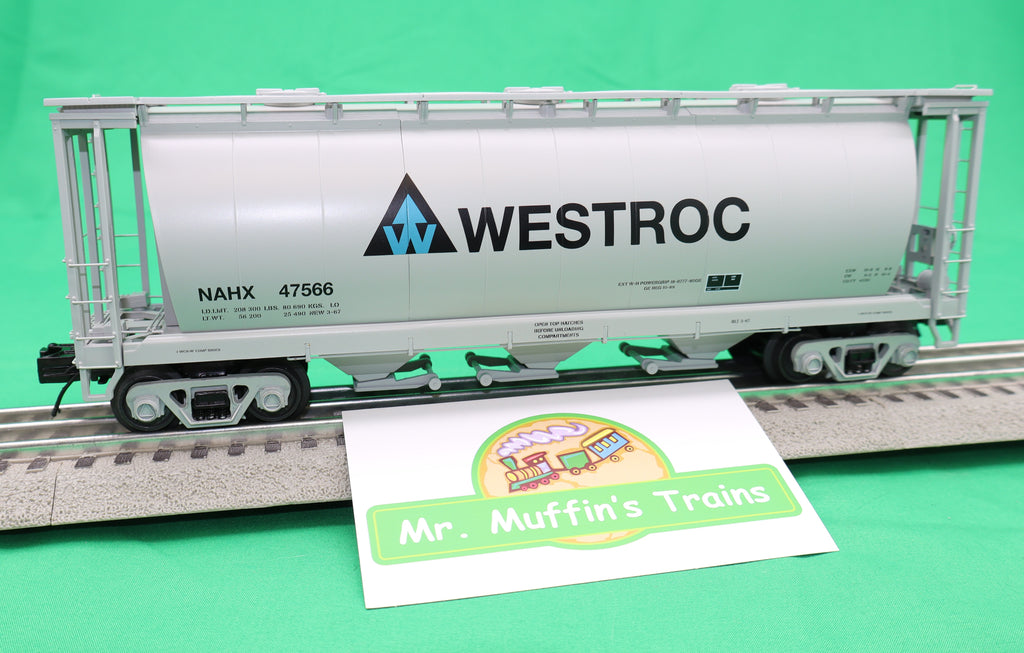 MTH 20-96872 - Premier - 3-Bay Cylindrical Hopper Car 