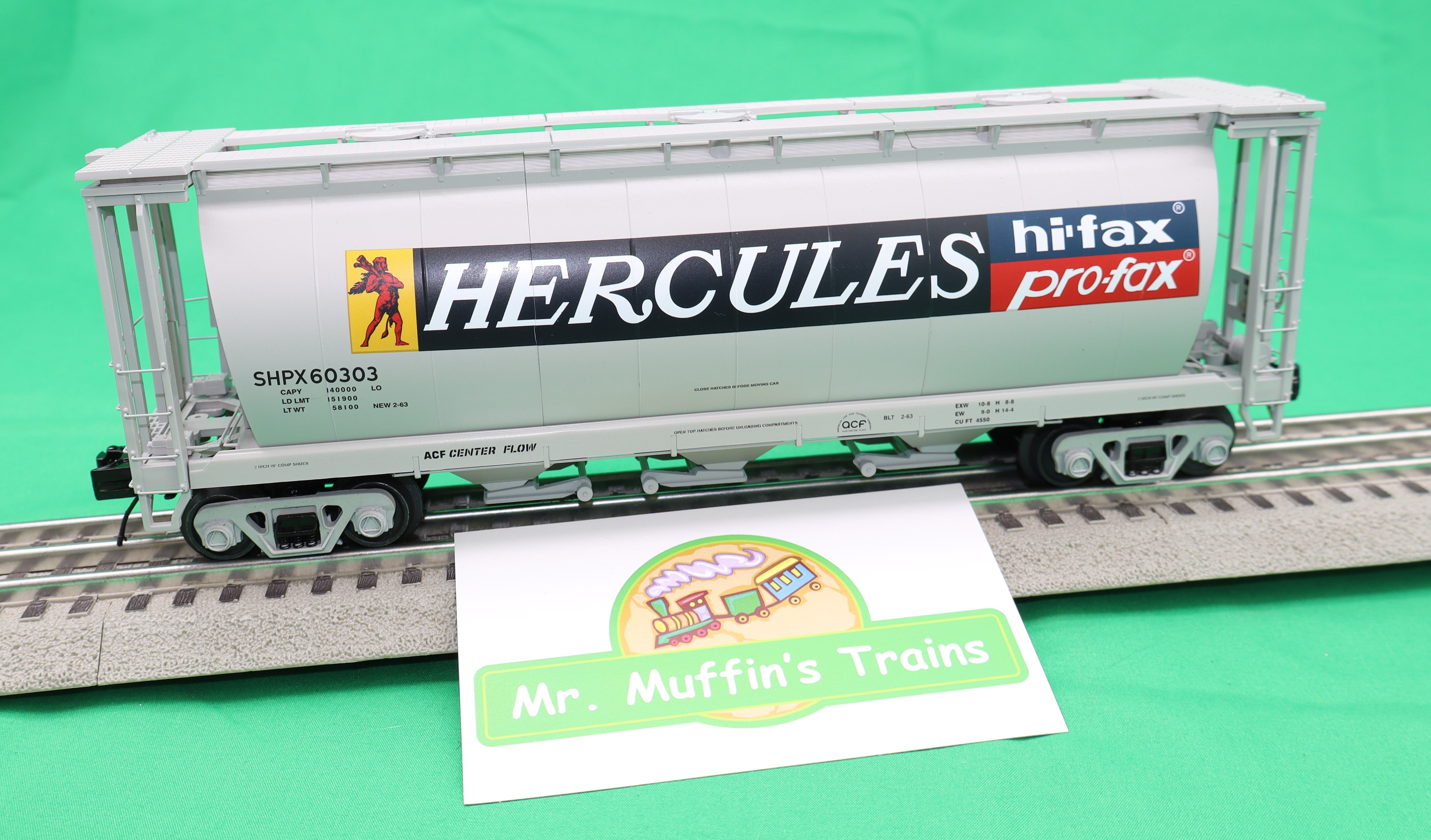 MTH 20-96870 - Premier - 3-Bay Cylindrical Hopper Car "Hercules"