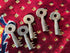 Southern Pacific Railroad Cast Iron Railroad Keys-Set of 5-Second hand-M6921