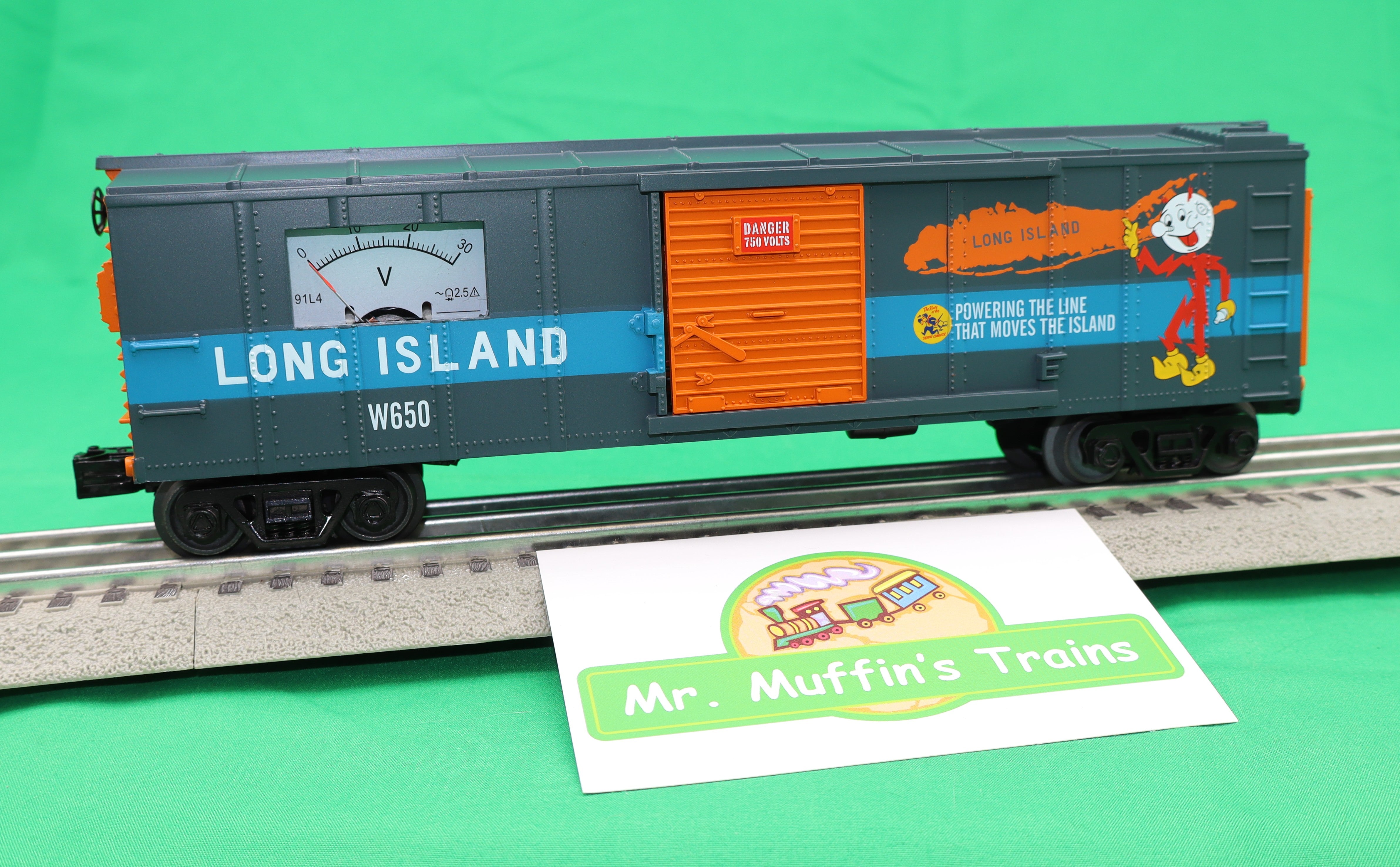 MTH 30-71266 - RailKing - Box Car "Long Island" #W650 w/ Power Meter