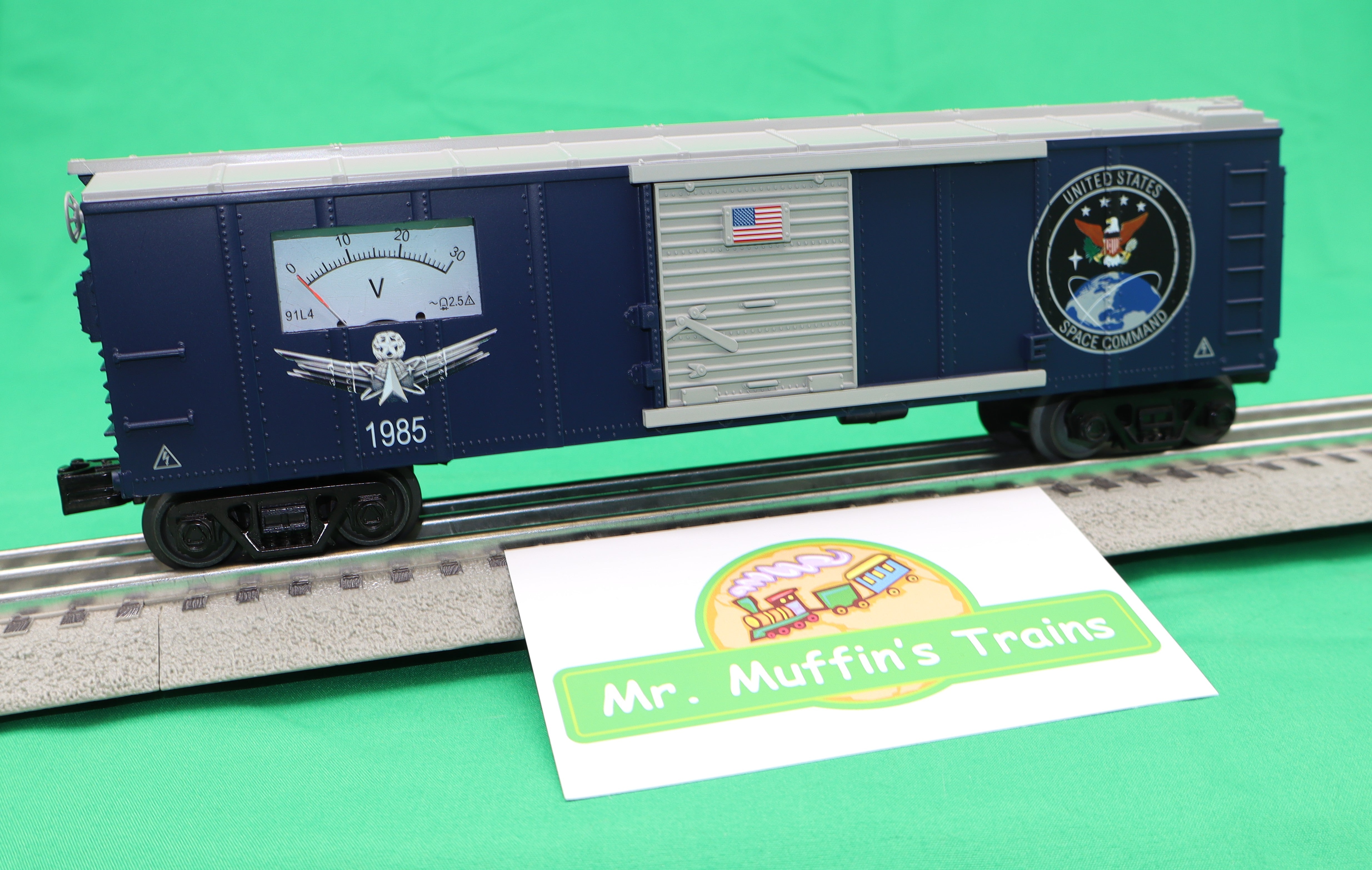 MTH 30-71267 - RailKing - Box Car "U.S. Space Command" #1985 w/ Power Meter