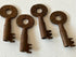 New York, Susquehanna, & Western Railroad Cast Iron Railroad Keys-Set of 4-Second hand-M6926