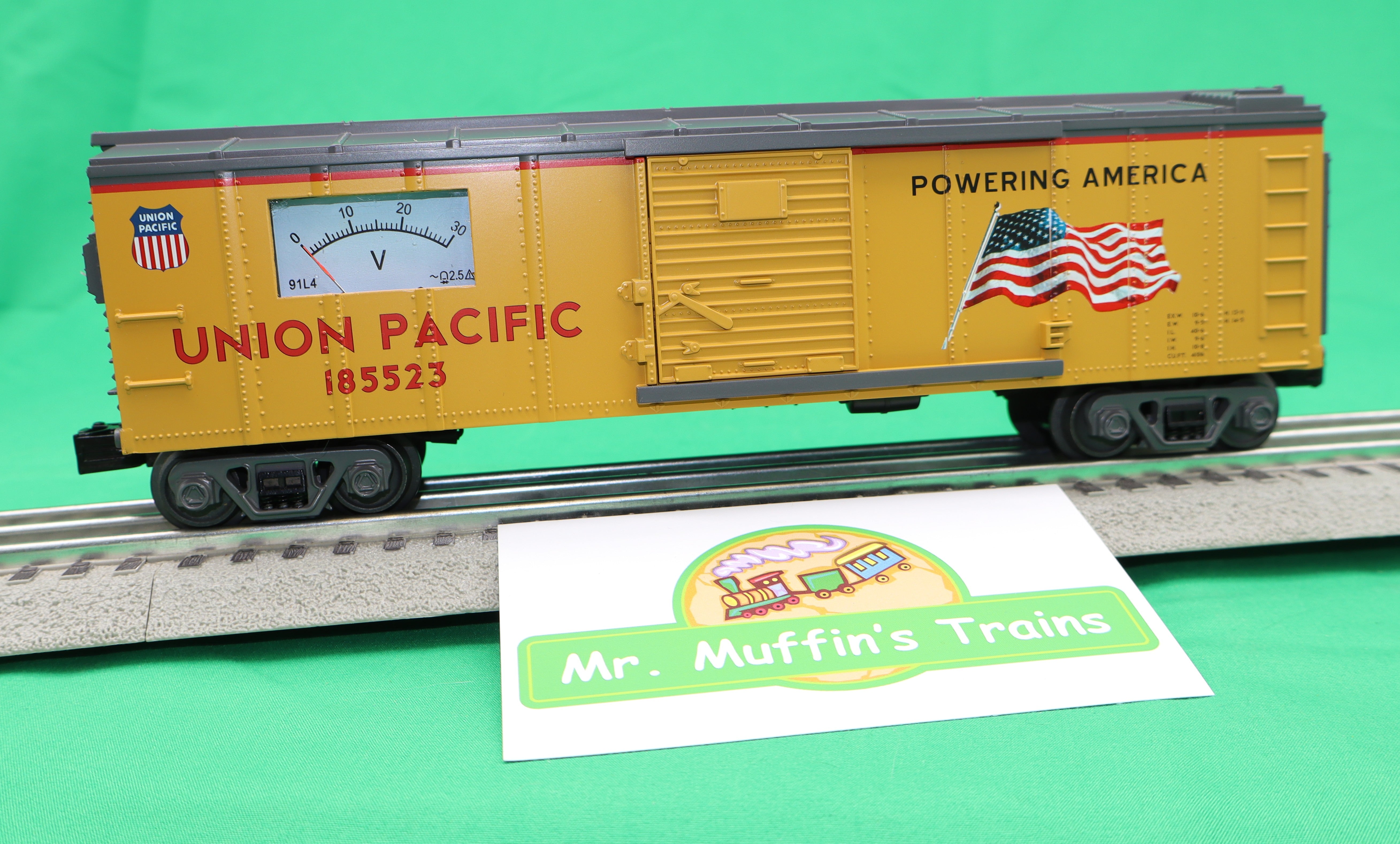 MTH 30-71269 - RailKing - Box Car "Union Pacific" #185523 w/ Power Meter