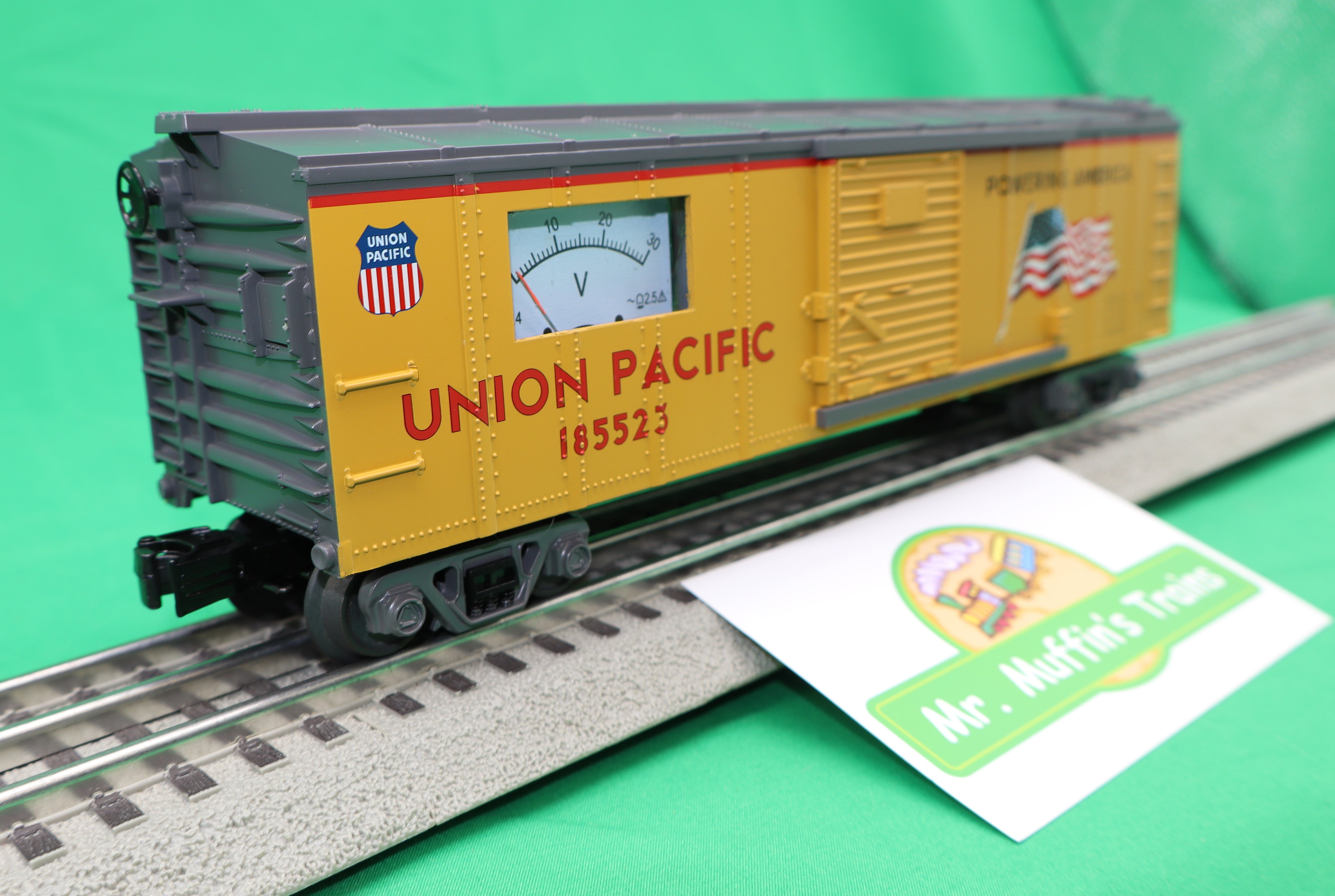 MTH 30-71269 - RailKing - Box Car "Union Pacific" #185523 w/ Power Meter