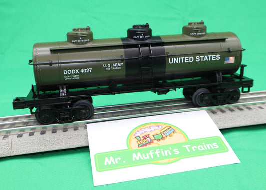 MTH 30-73661 - RailKing - 3-Dome Tank Car "U.S. Army" #DODX 4027