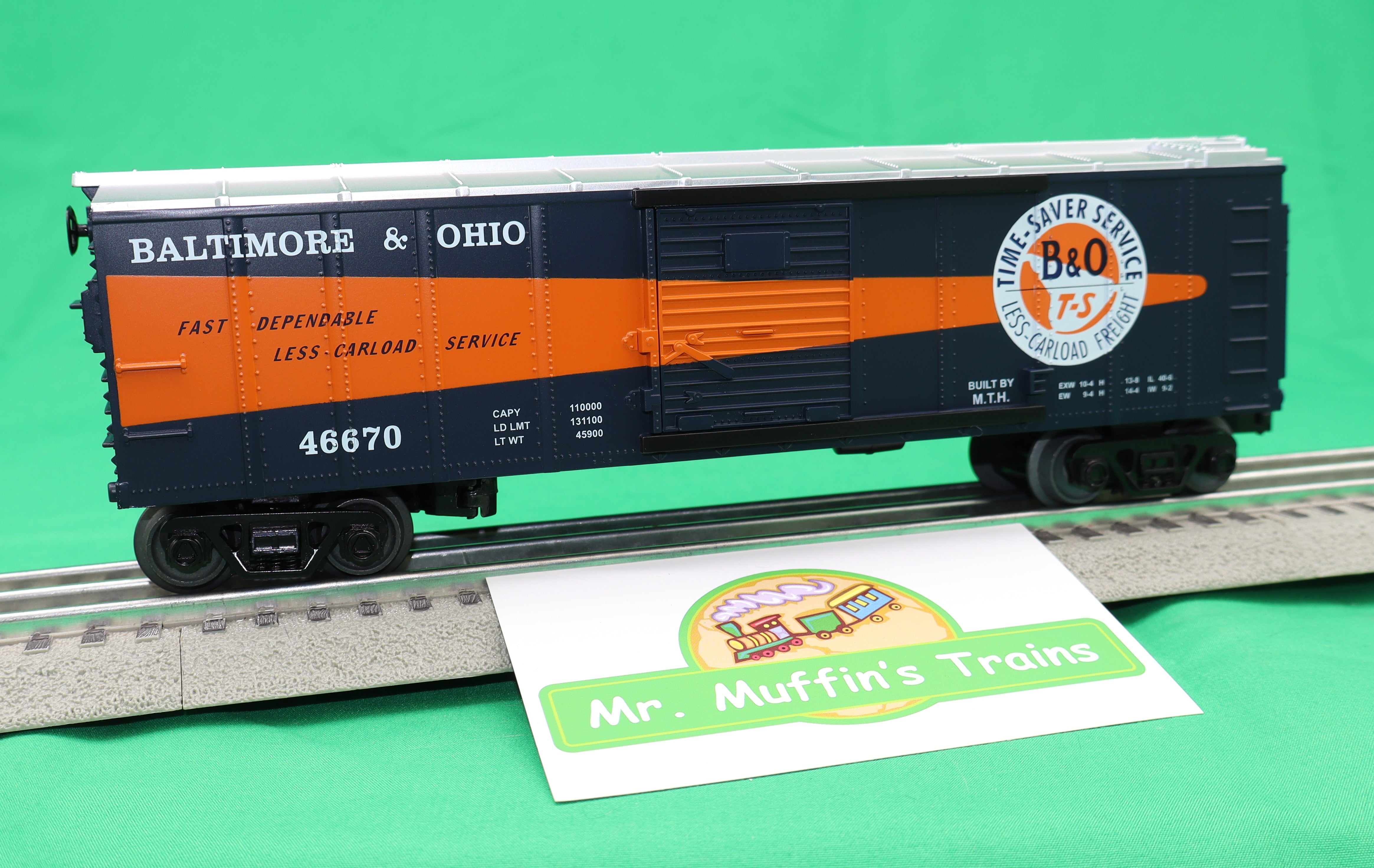 MTH 30-71249 - RailKing - 40' Box Car "Baltimore & Ohio" #46670