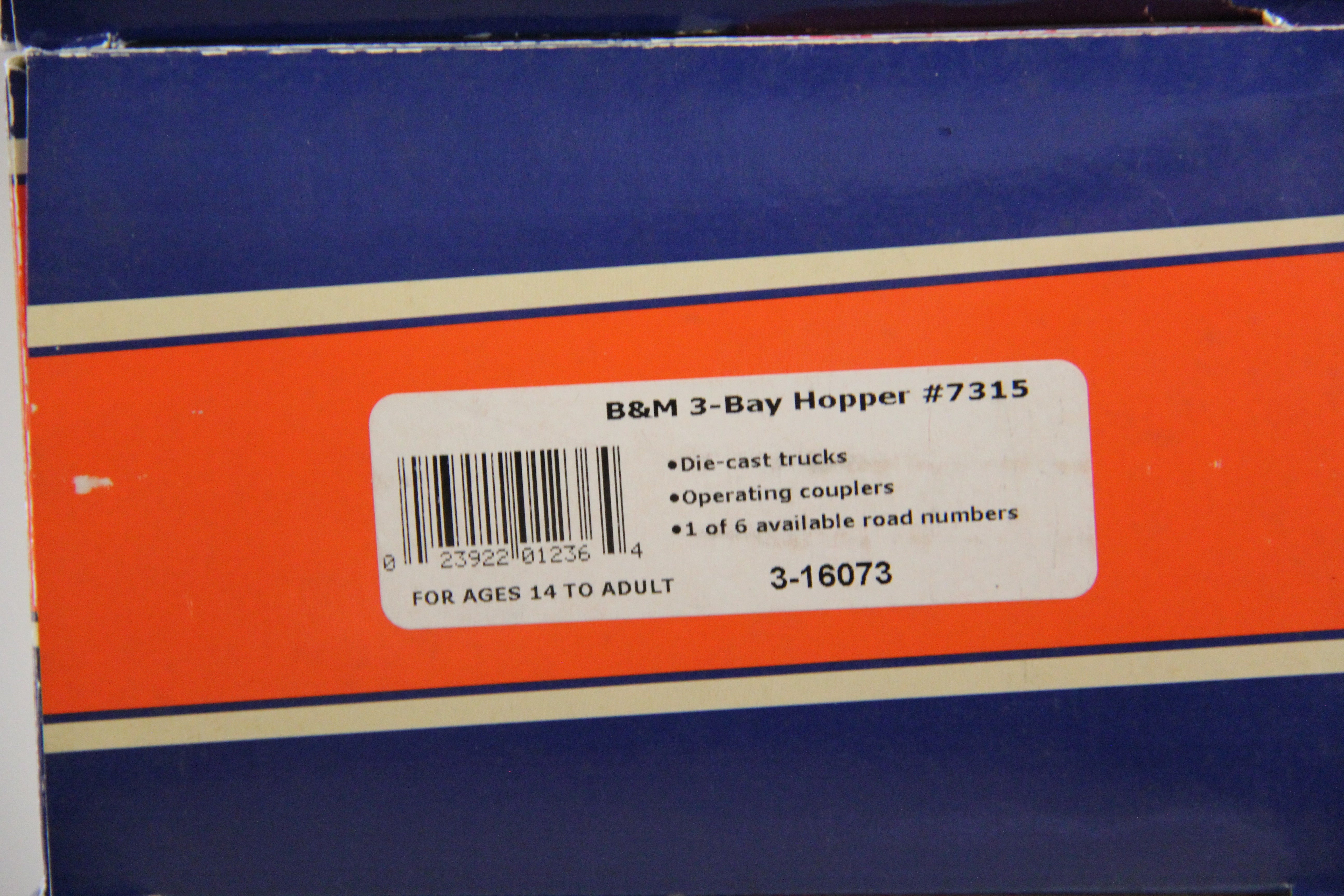 Lionel LionScale 3-16071, 72, 73, 74, 75, 76 Boston &Maine Offset 3-Bay Hopper- 6 Set -Second hand-M6836