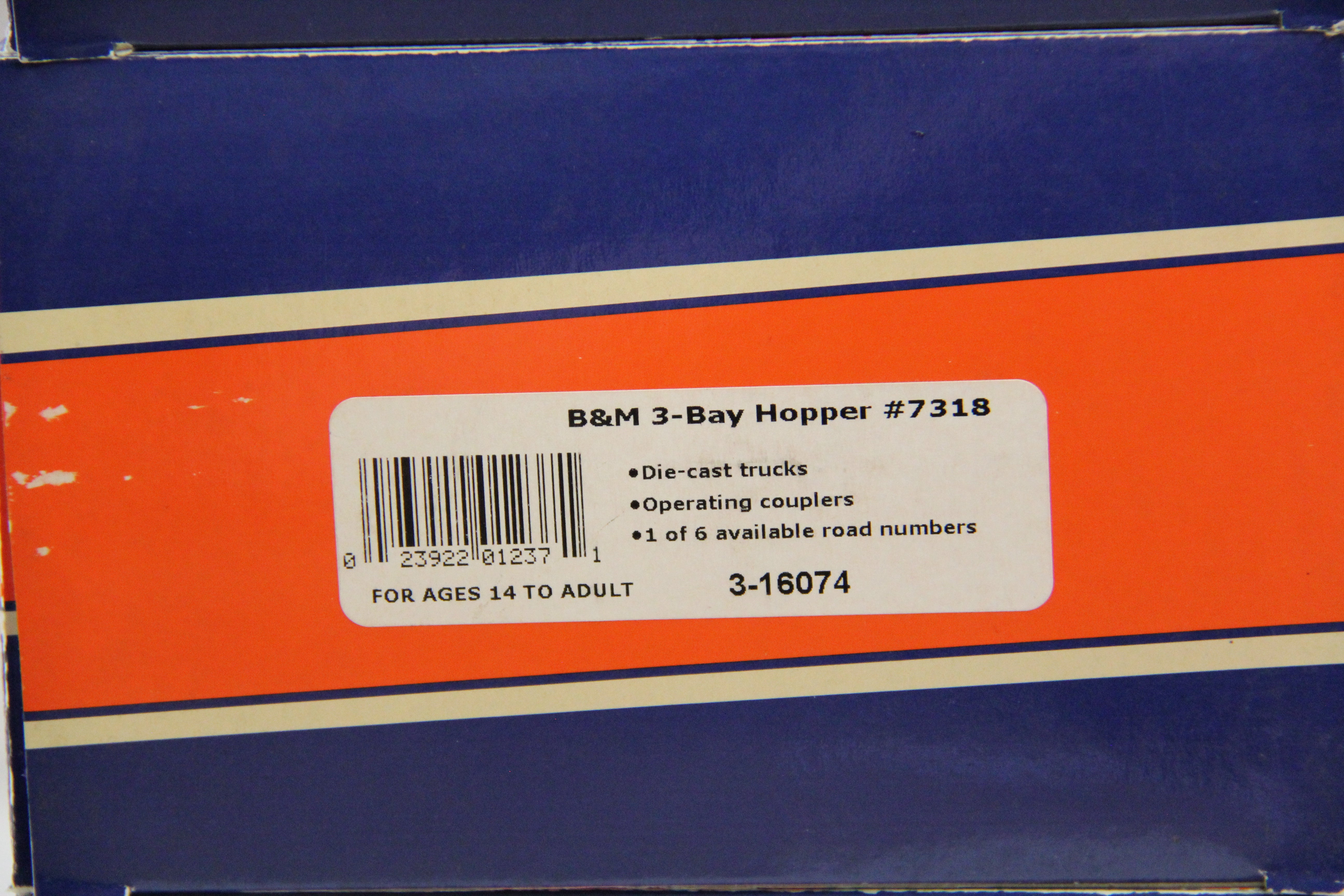 Lionel LionScale 3-16071, 72, 73, 74, 75, 76 Boston &Maine Offset 3-Bay Hopper- 6 Set -Second hand-M6836
