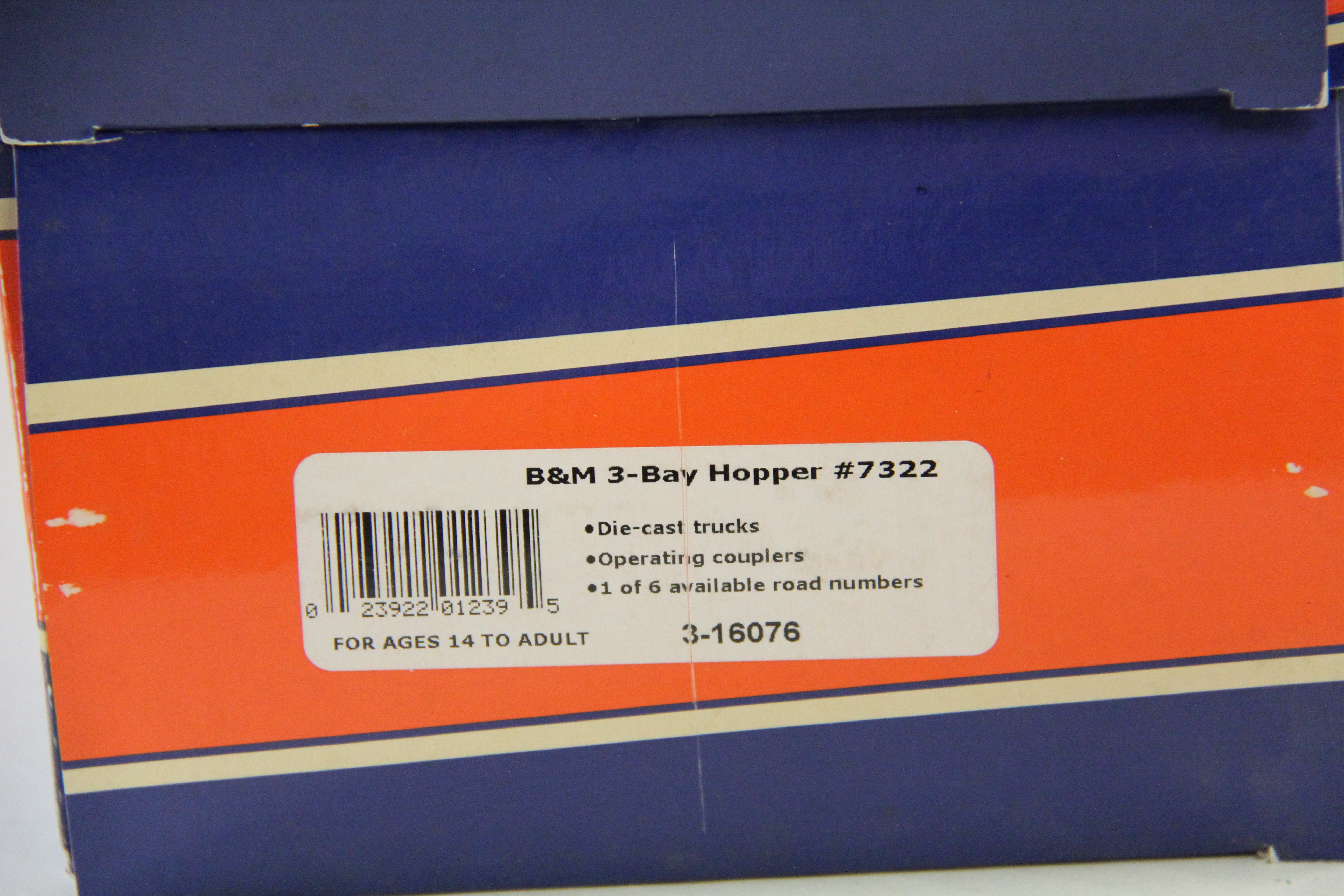Lionel LionScale 3-16071, 72, 73, 74, 75, 76 Boston &Maine Offset 3-Bay Hopper- 6 Set -Second hand-M6836