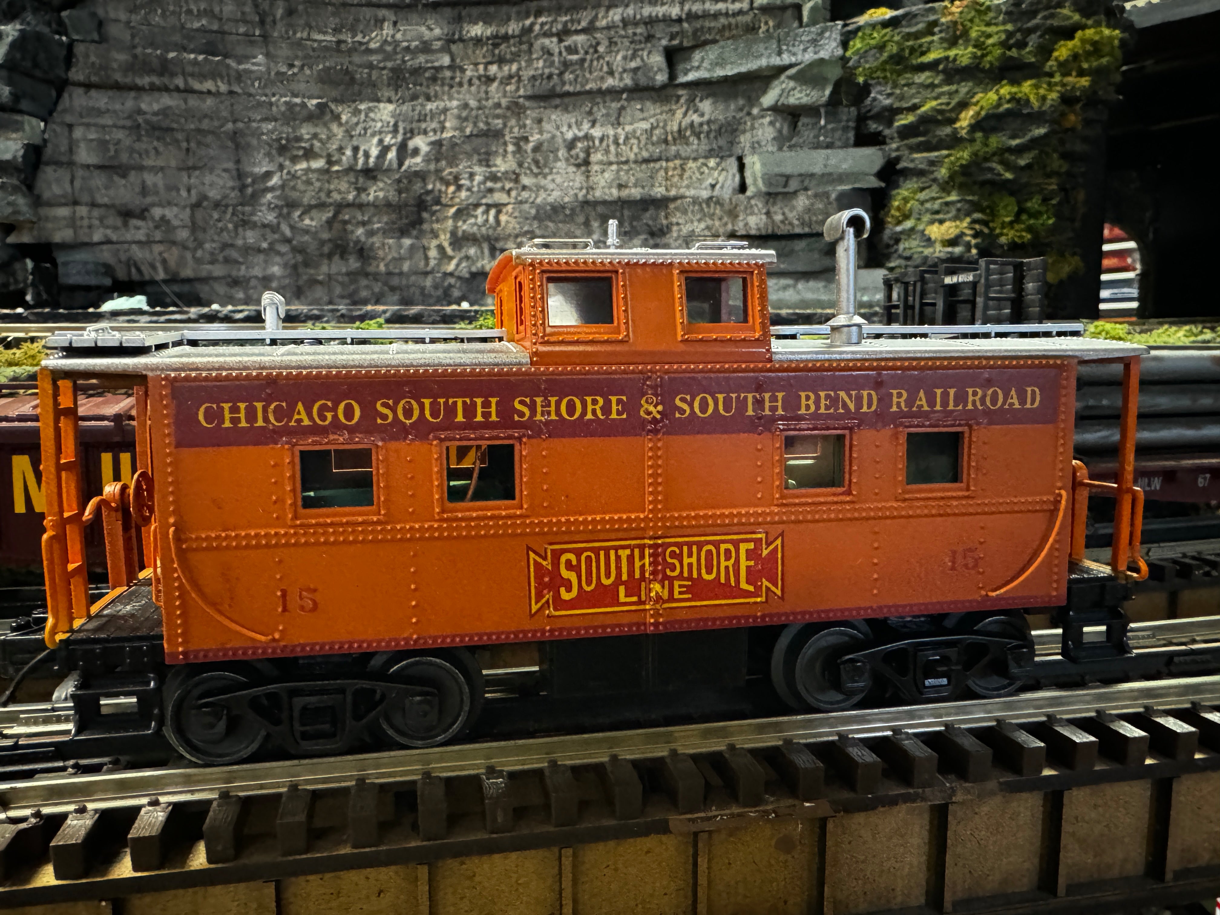 MTH 20-91727CSS - Steel Caboose (Center Cupola) "Chicago South Shore" - Custom by Harry Hieke