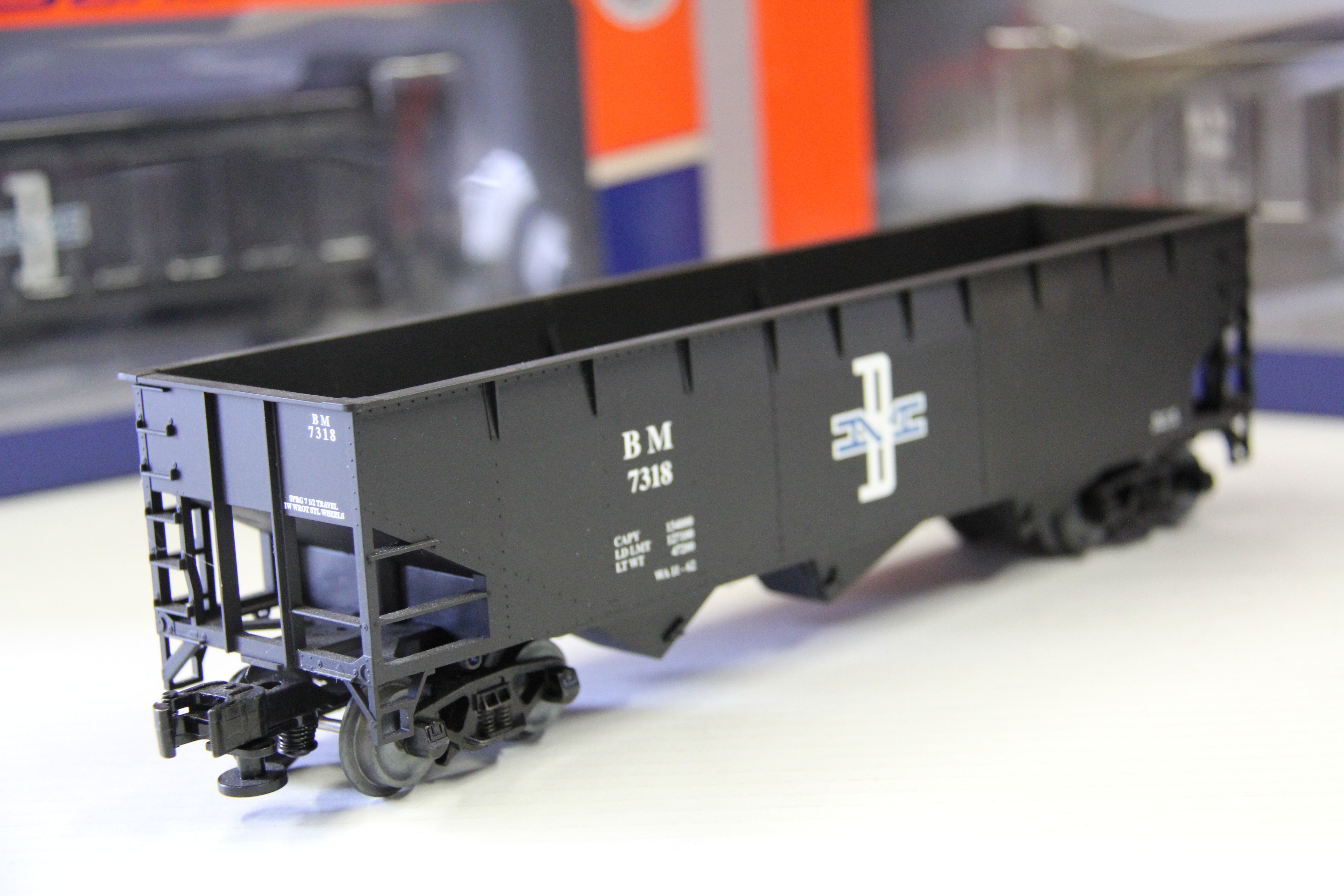 Lionel LionScale 3-16071, 72, 73, 74, 75, 76 Boston &Maine Offset 3-Bay Hopper- 6 Set -Second hand-M6836