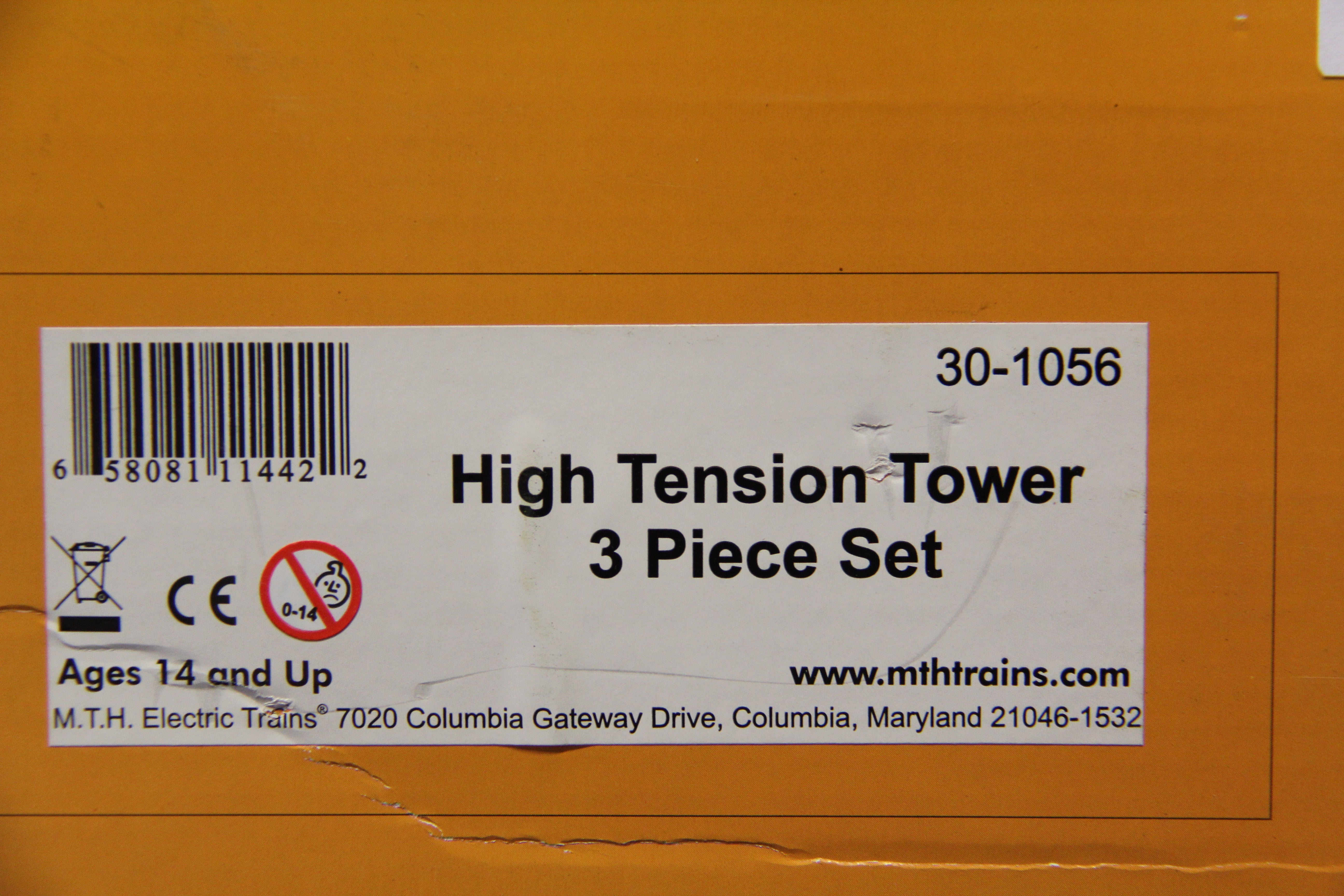 Rail King 30-1056 High Tension Tower 3 Piece Set-Second hand-M5257