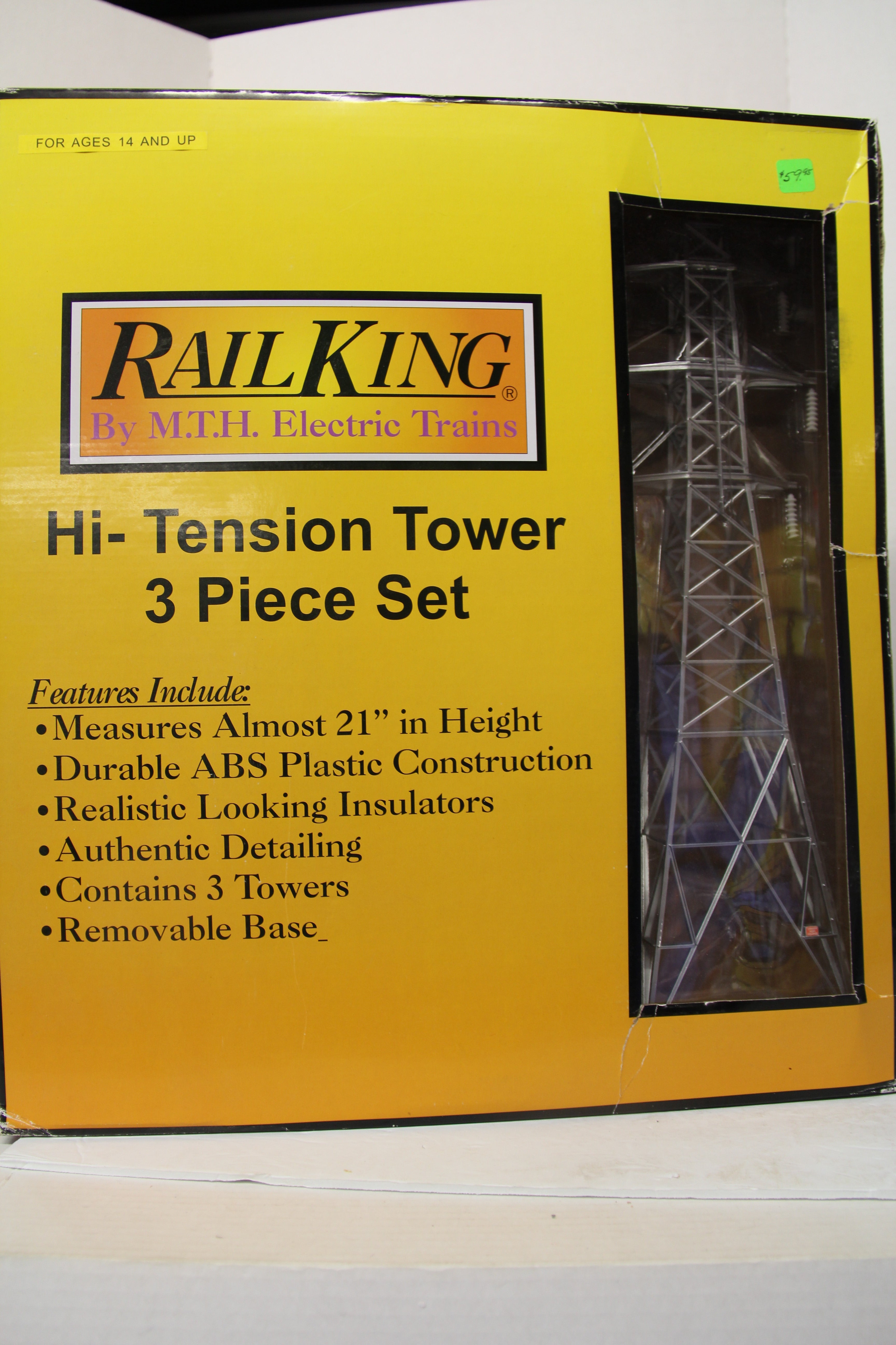 Rail King 30-1056 High Tension Tower 3 Piece Set-Second hand-M5257