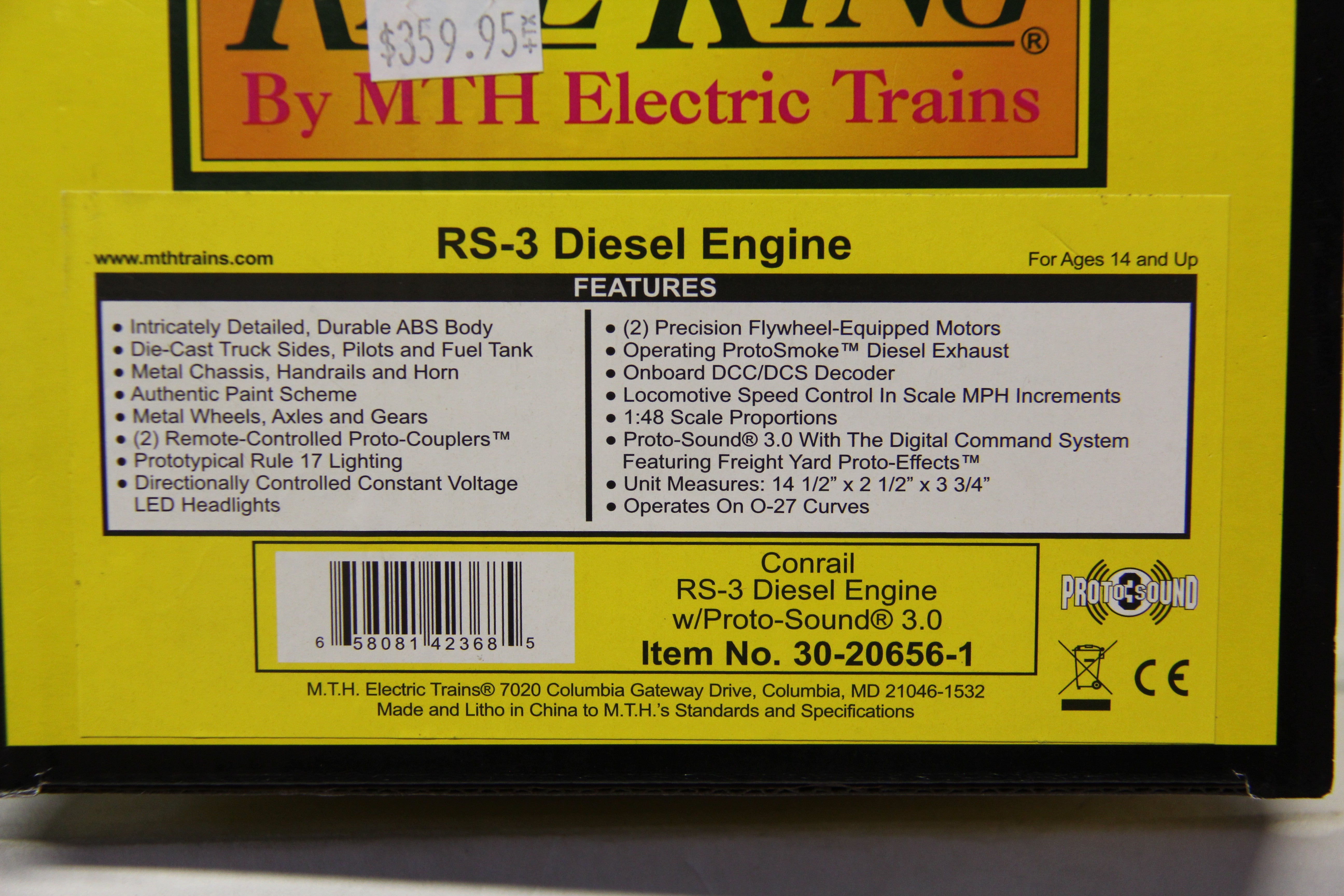 Rail King 30-20656-1 Conrail RS-3 Diesel Engine-Second hand-M5267