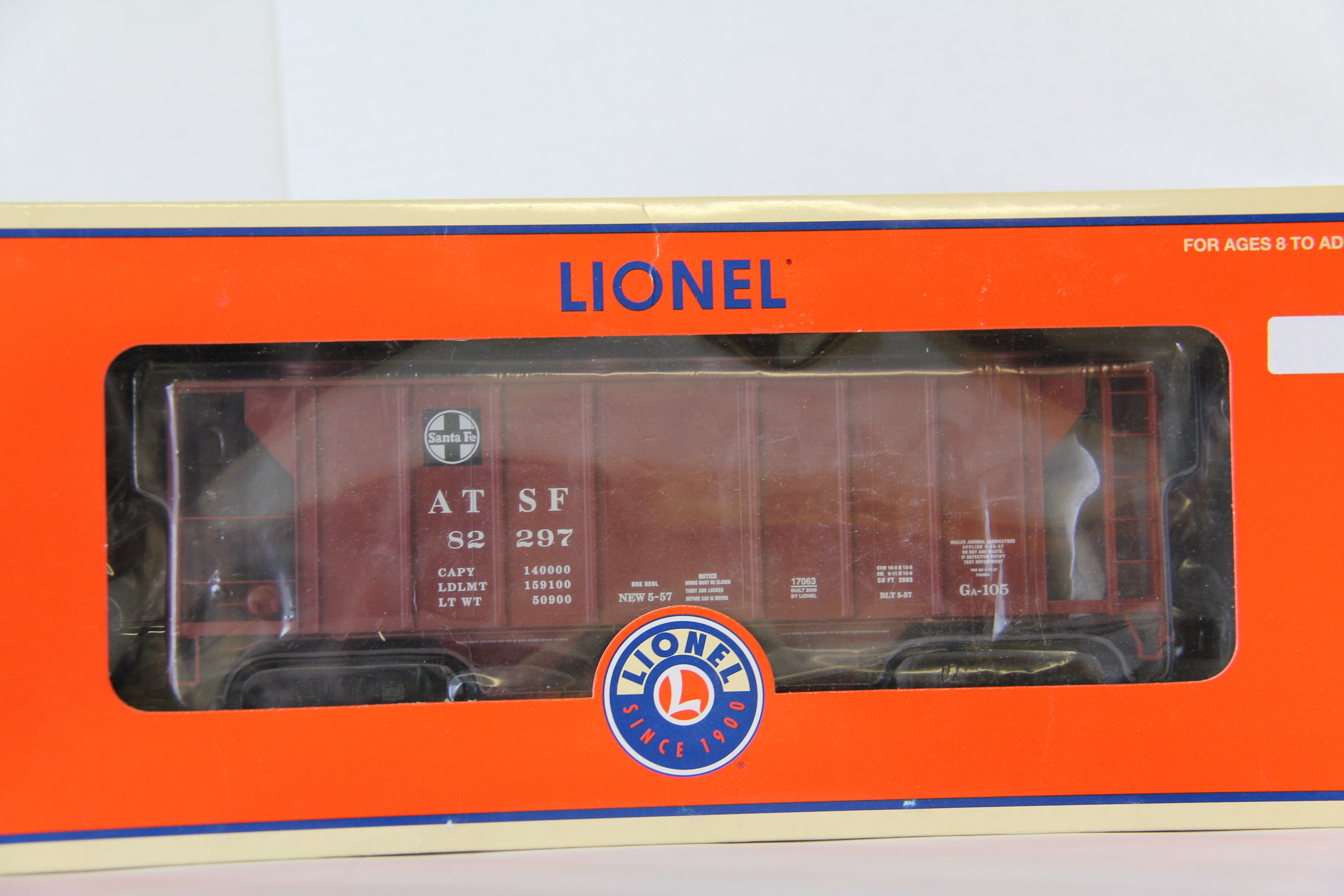 Lionel 6-17063 Santa Fe PS-2- 2 Bay Covered Hopper-Second hand-M6841