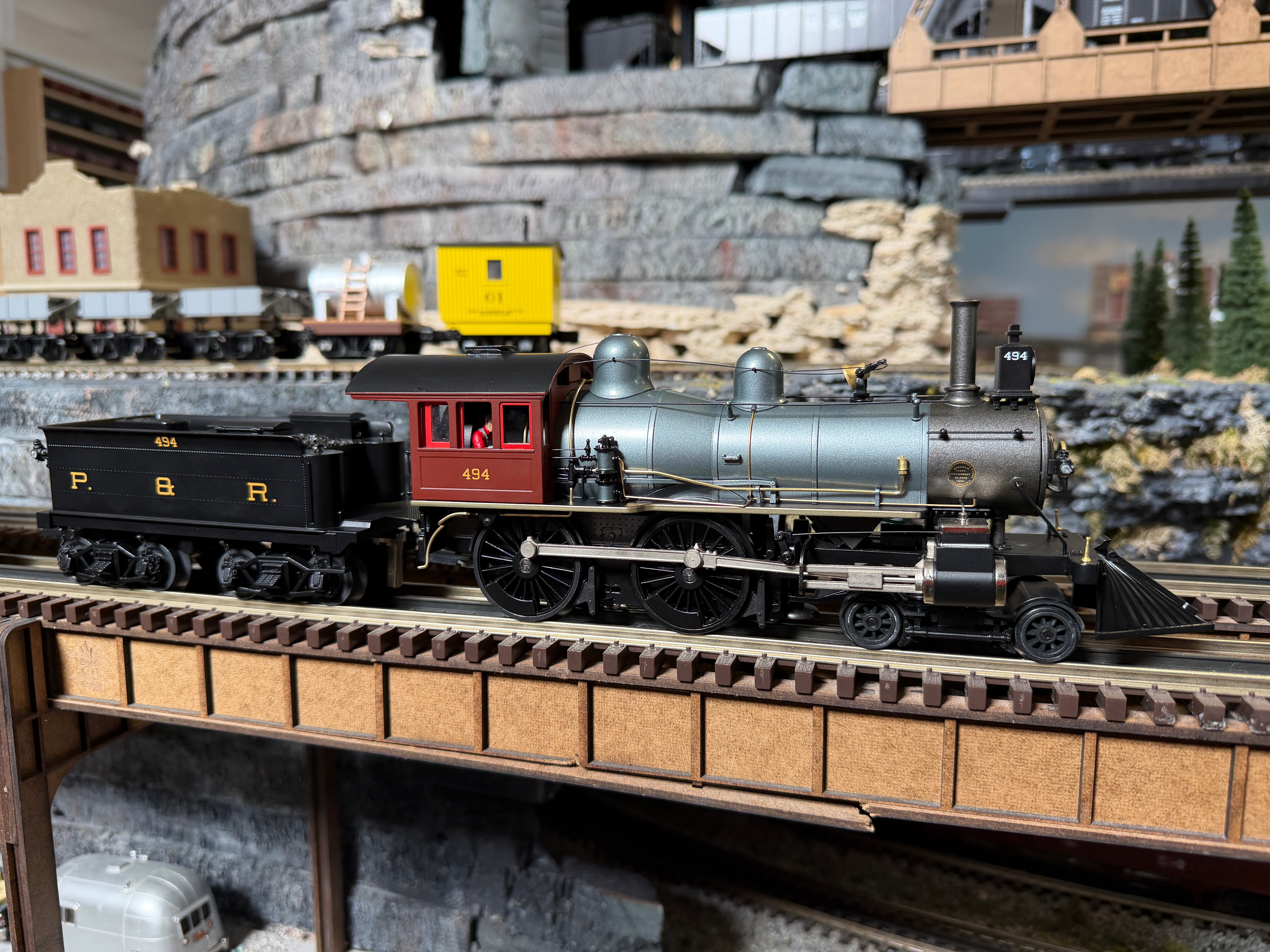 MTH 20-30111-1 - Premier - 4-4-0 American Steam Engine "Philadelphia & Reading" #494 w/ PS3 - Custom Run for MrMuffin'sTrains