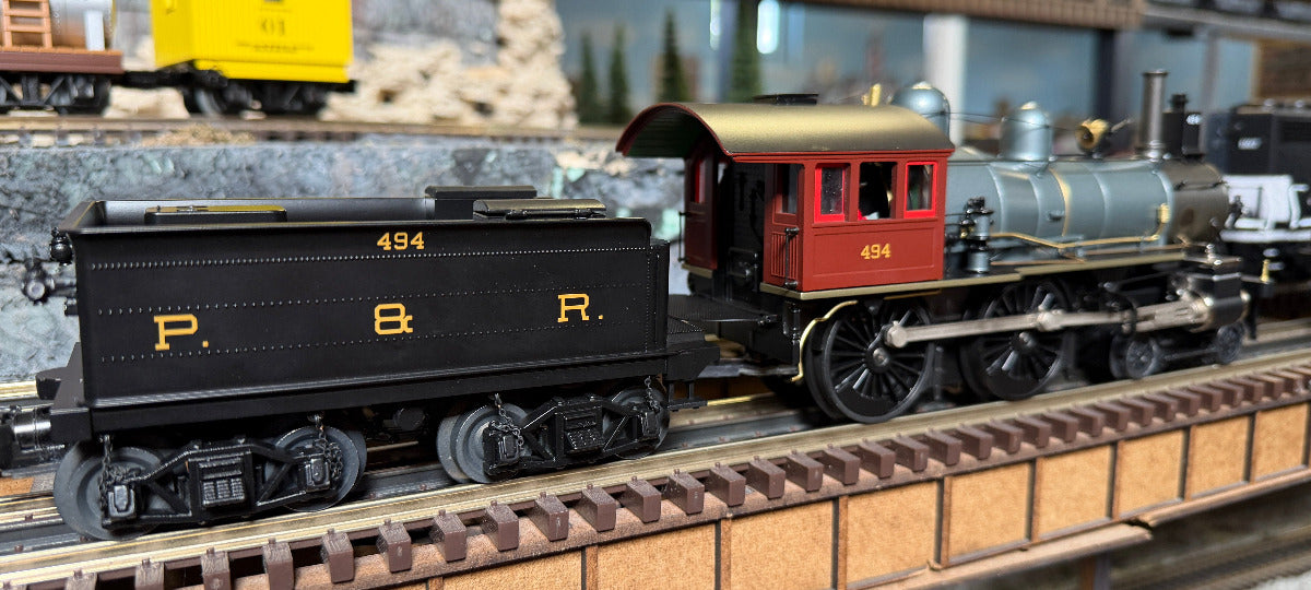 MTH 20-30111-1 - Premier - 4-4-0 American Steam Engine "Philadelphia & Reading" #494 w/ PS3 - Custom Run for MrMuffin'sTrains