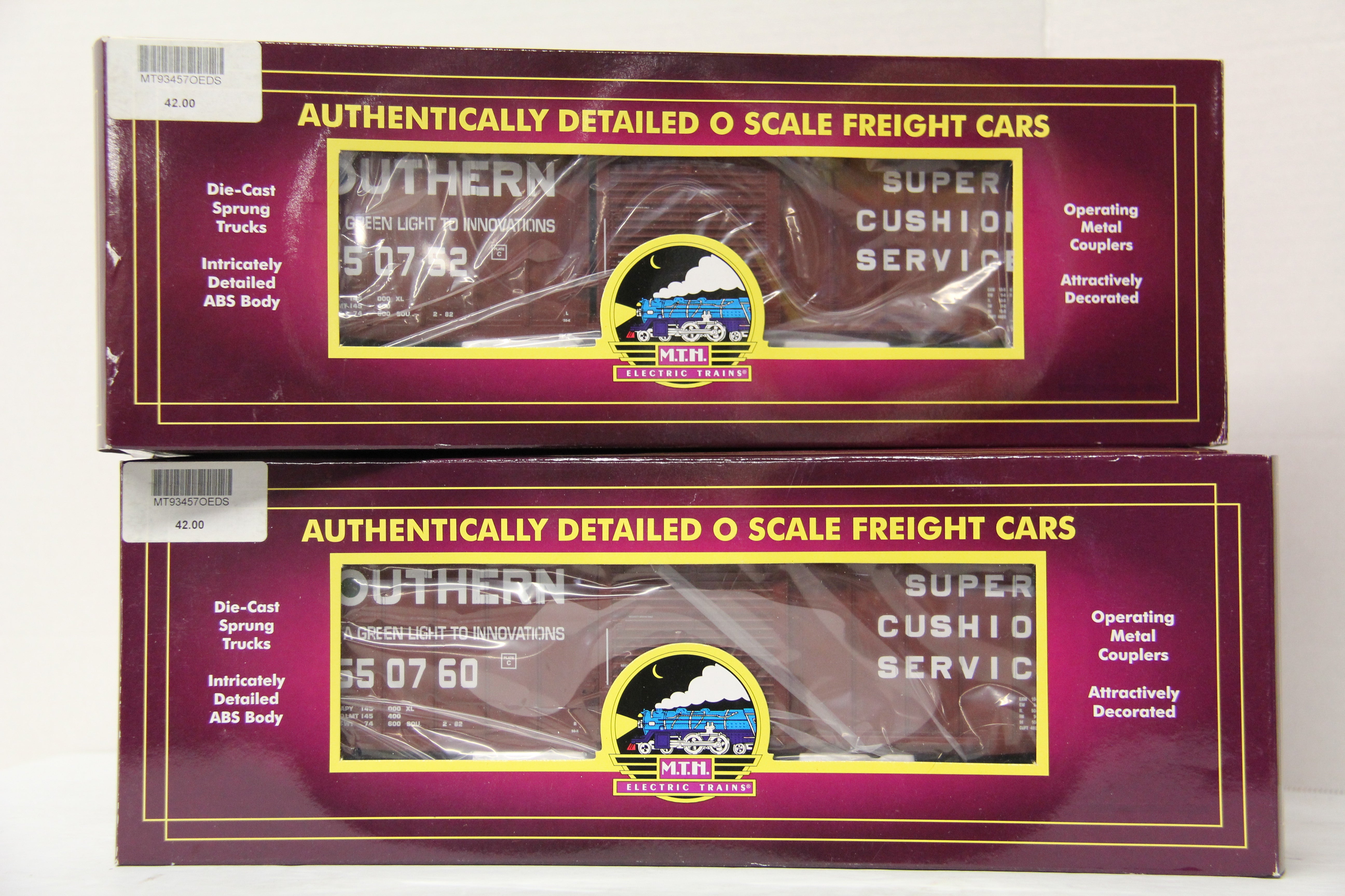 MTH 20-93457 Southern 50' Box Car-2 Car Set-Second hand-M5311