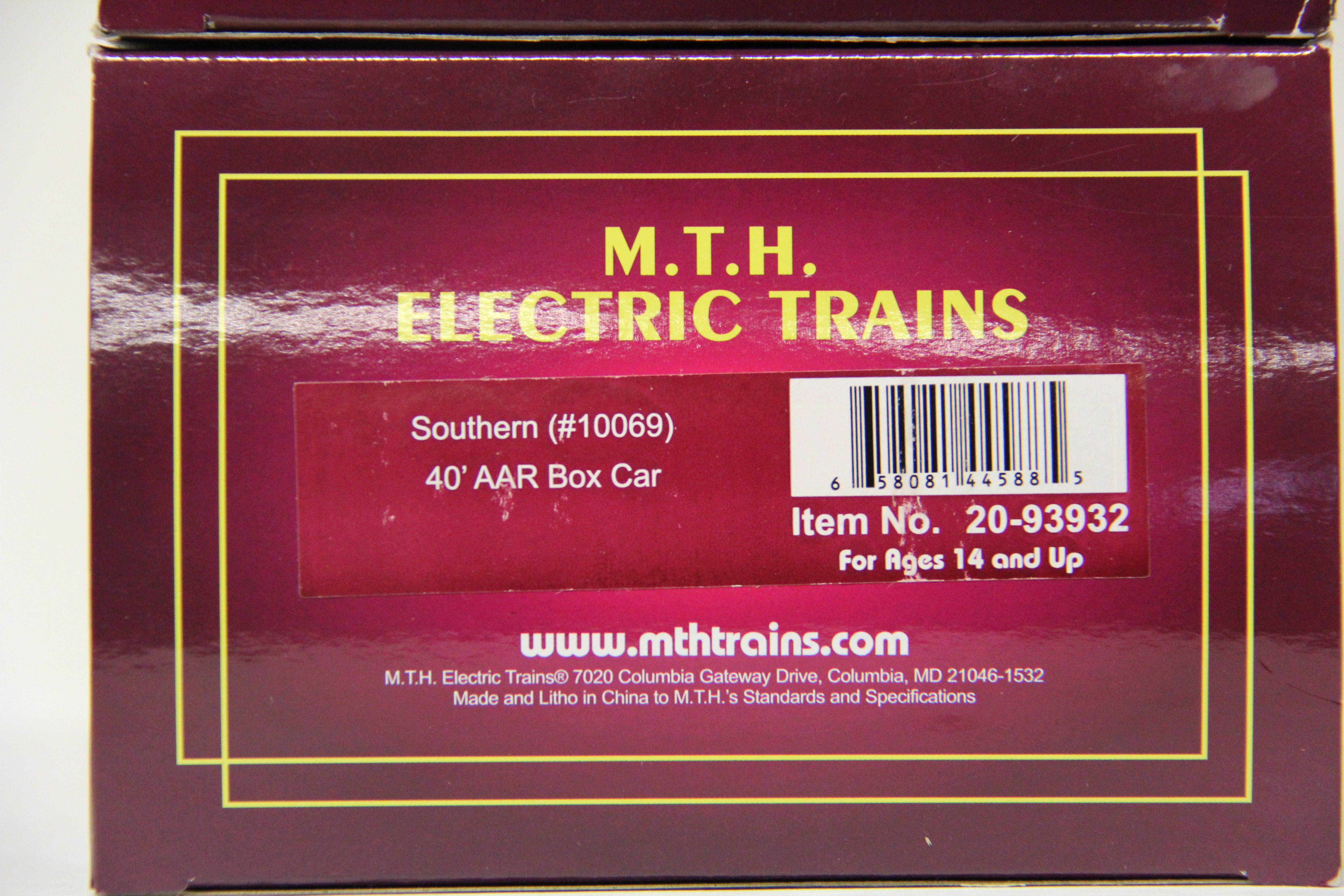 MTH 20-93932 Southern 40' AAR Box Car-2 Car Set -Second hand-M5315