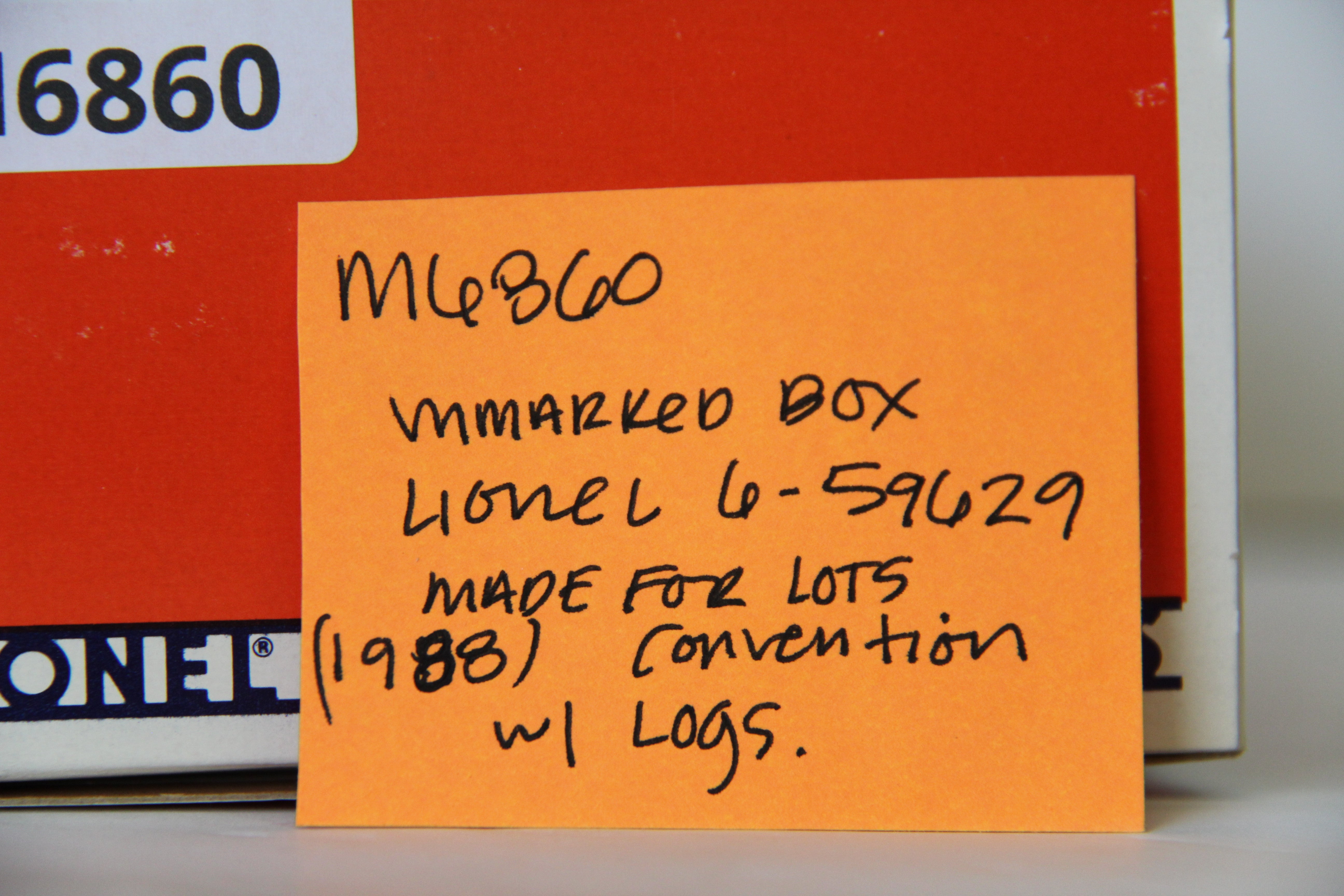 Lionel 6-59629 LOTS 1988 Convention Milwaukee Flatcar with logs-Second hand-M6860
