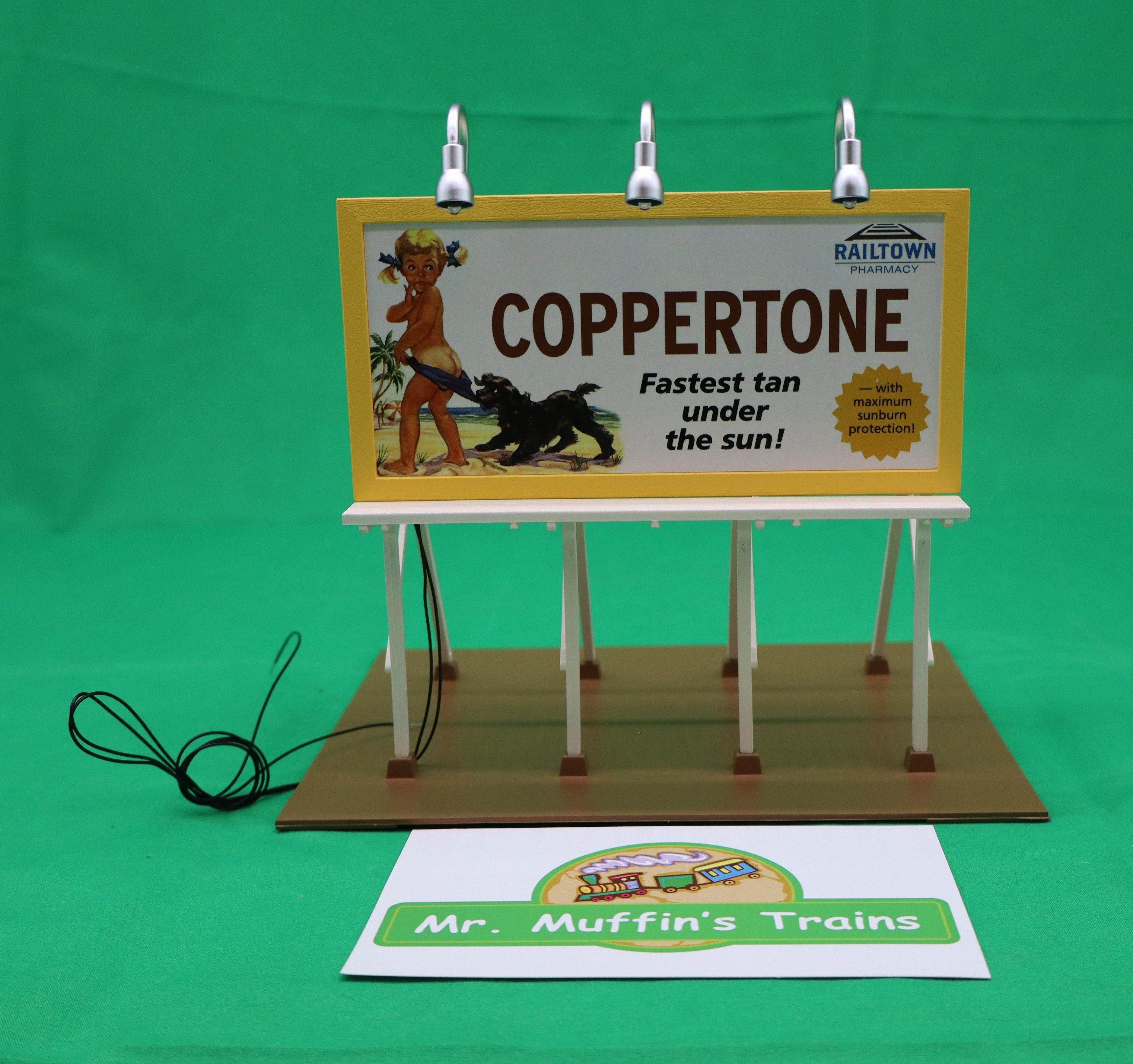 MTH 30-90748 - RailKing - Lighted Billboard "Railtown Pharmacy"