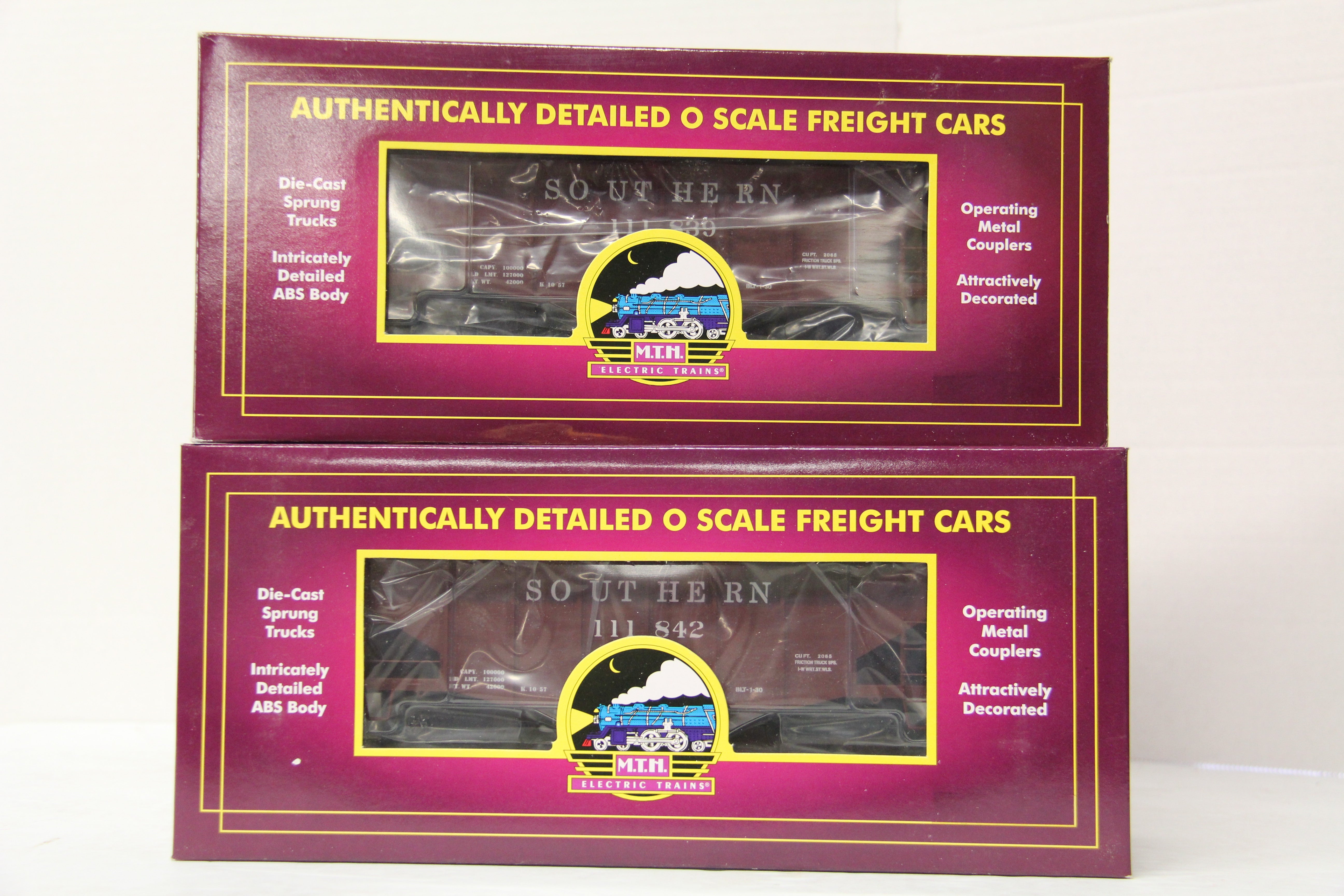 MTH 20-97245 Southern 2-Bay Fish Belly Hopper Car w. Coal Load-2 Car Set-Second hand-M5319