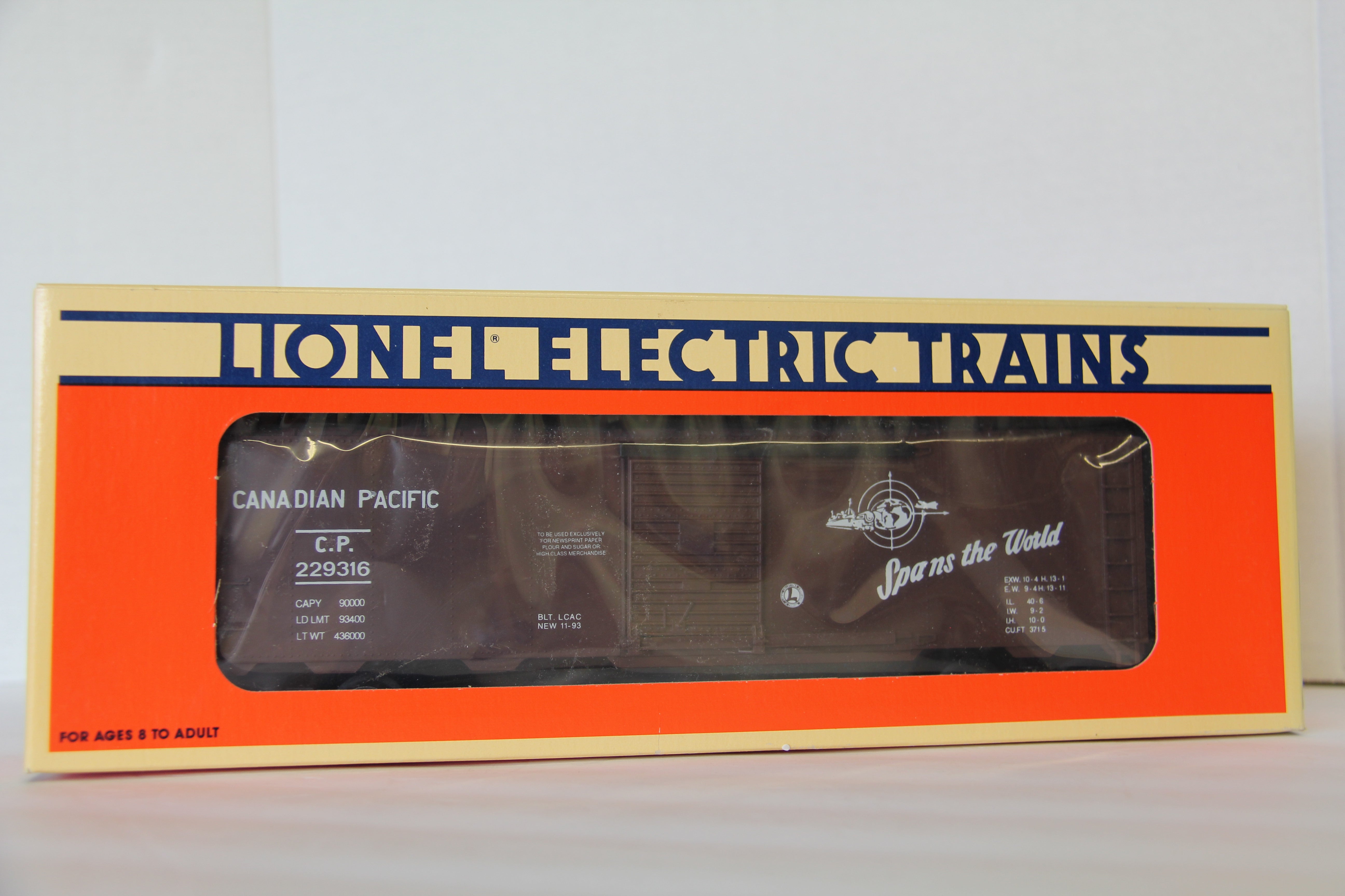 Lionel 1993 Canadian Pacific #930016 Commemorative Car-Second hand-M6861