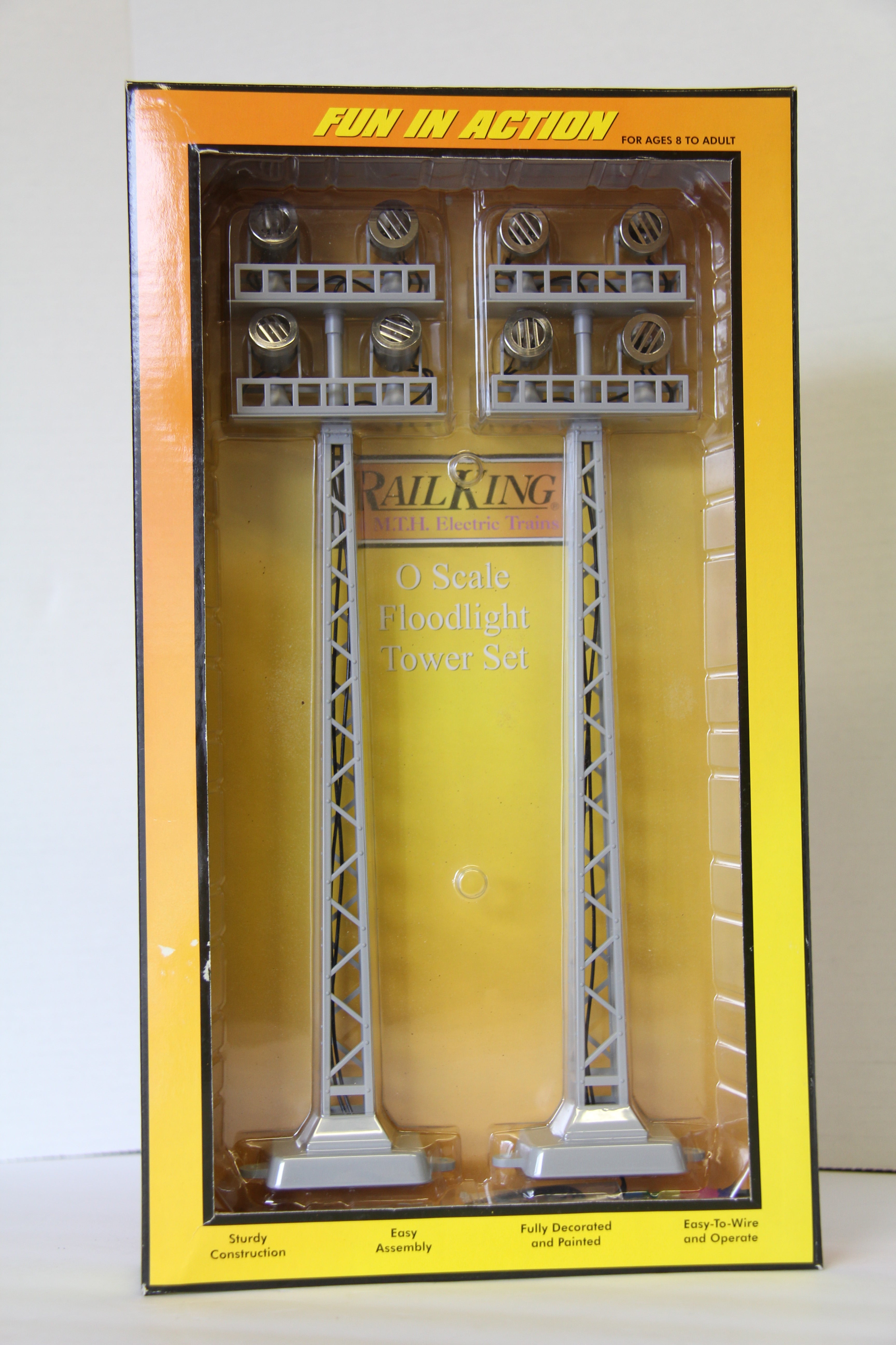 Rail King 30-11039 Floodlight Tower Set-Second hand-M6863