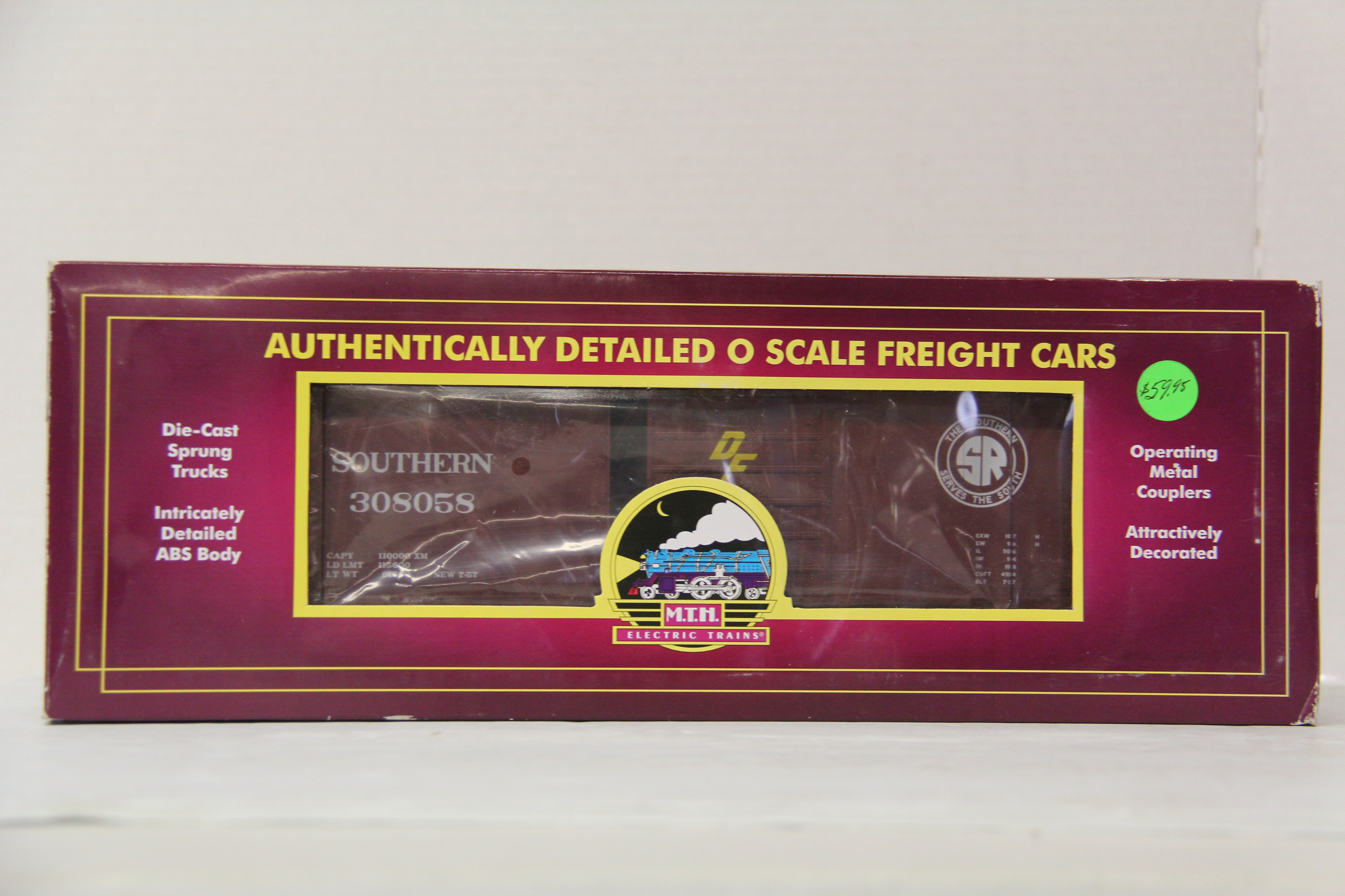 MTH 20-93564 Southern #308058 -50' Ps-1 box Car w/ Pullman Standard Door-Second hand-M5325