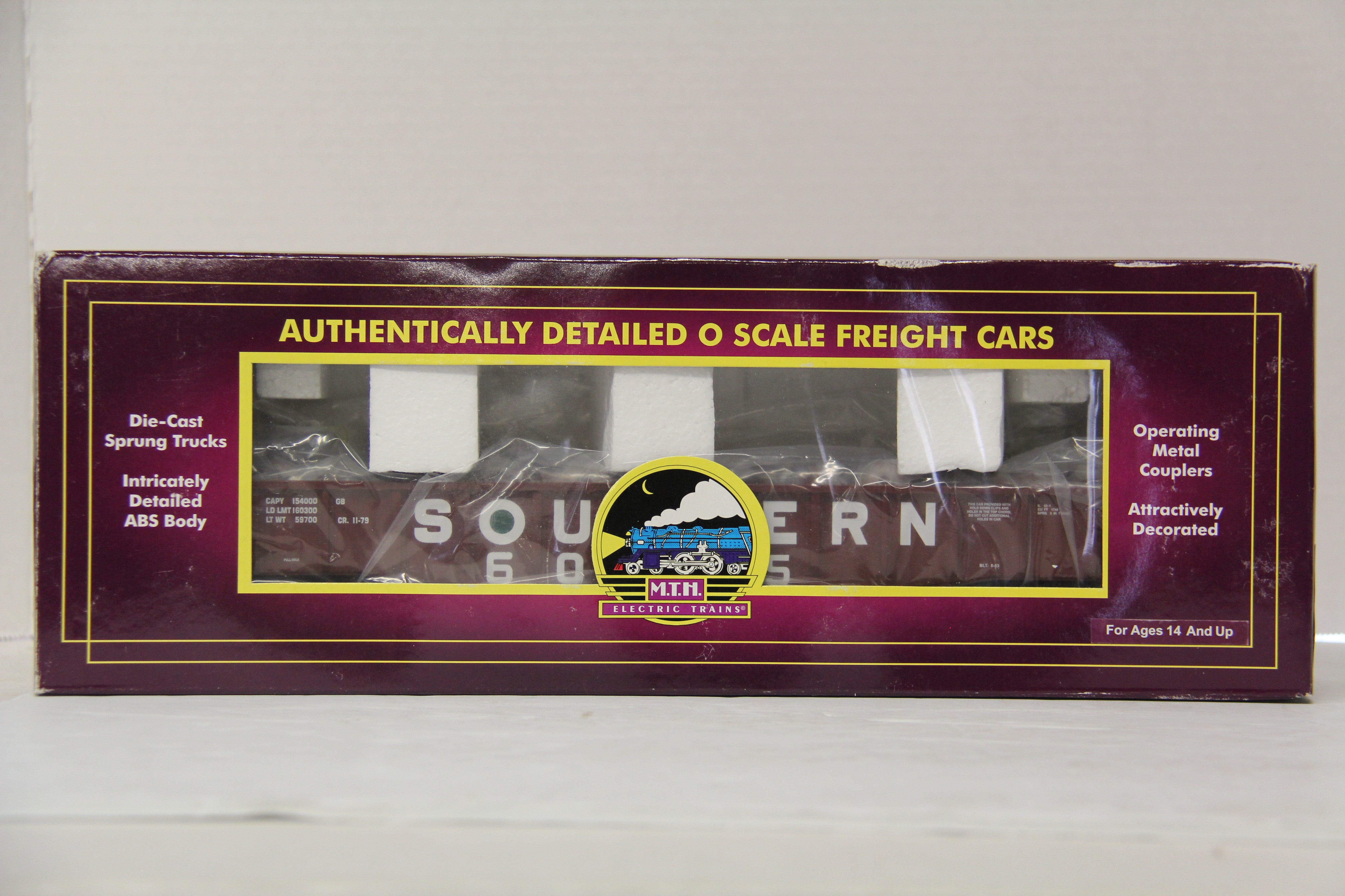 MTH 20-98078 Southern #60755 -Gondola Car w. Wheel Scrap Load-Second hand-M5324