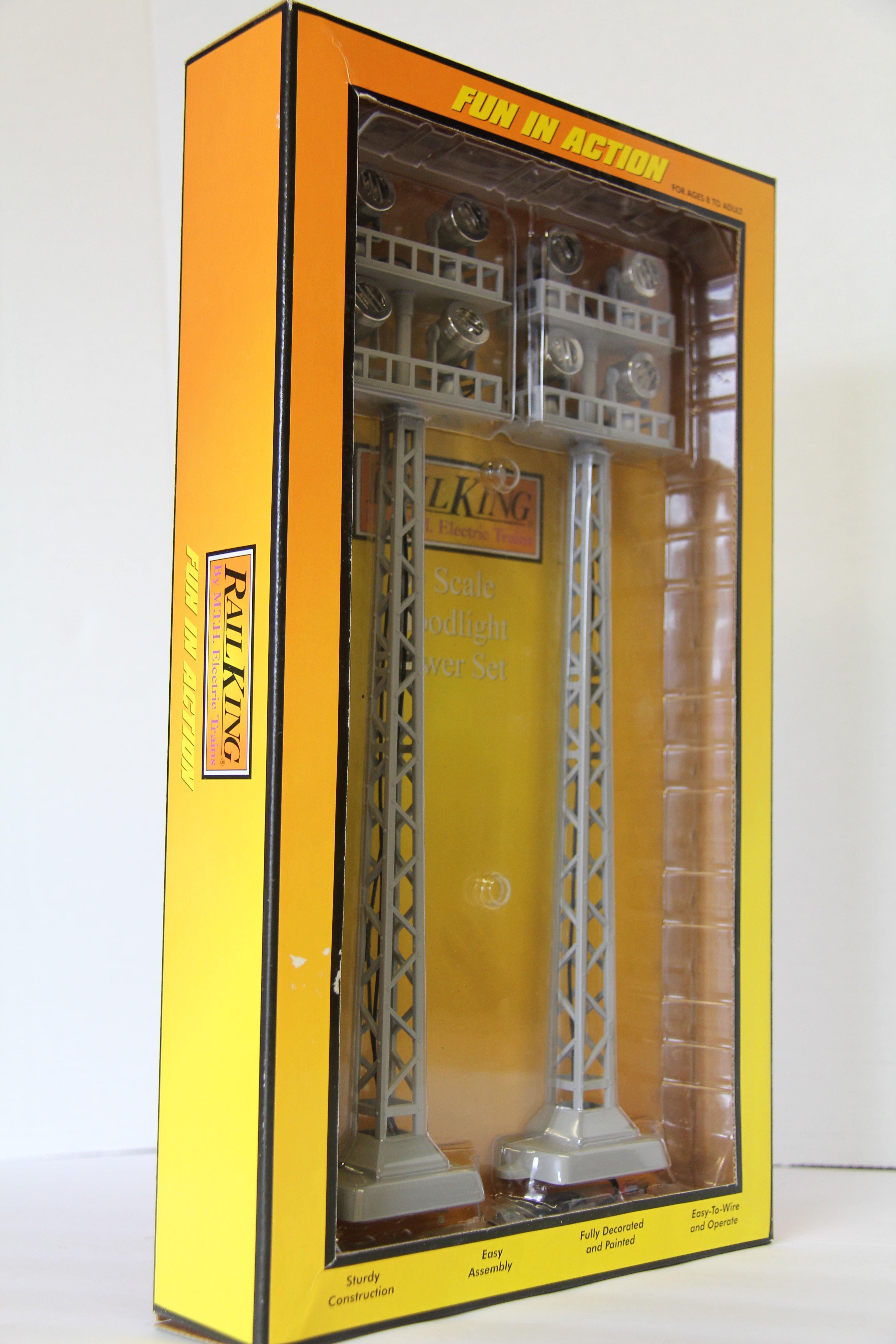 Rail King 30-11039 Floodlight Tower Set-Second hand-M6863
